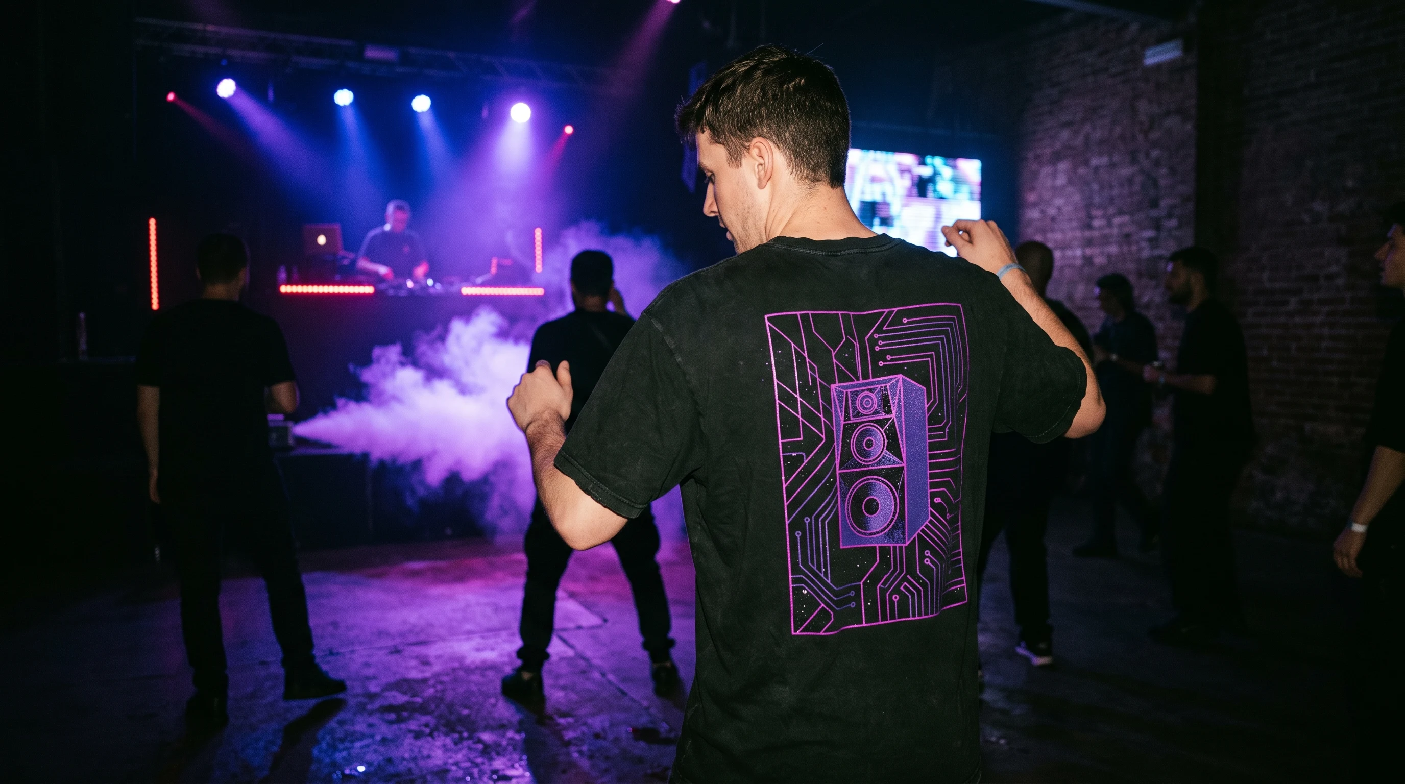 Titelbild zum Artikel: Techno-T-Shirt: Club-Ästhetik zum Selbst-Gestalten