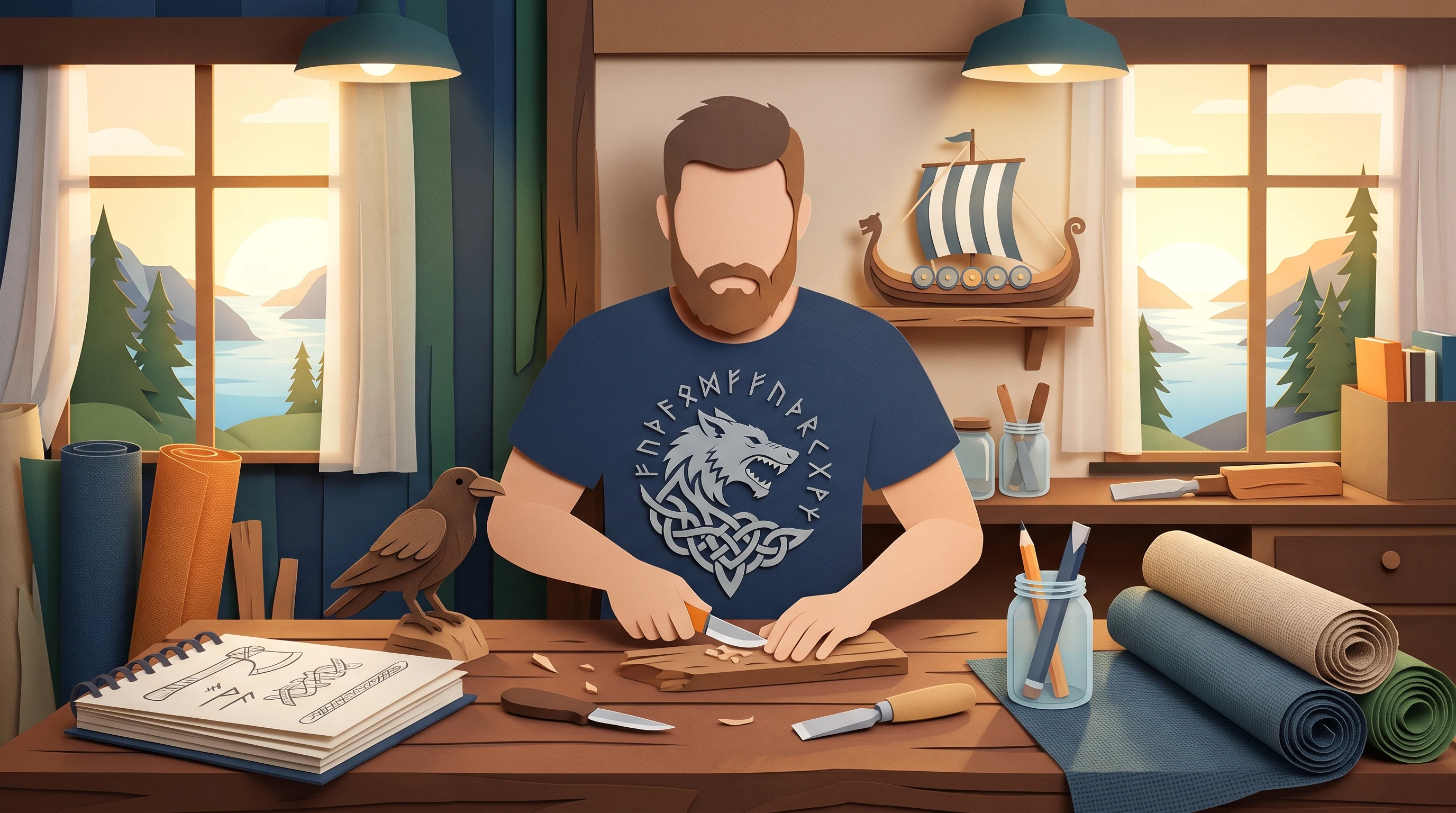 Titelbild zum Artikel: Wikinger-Shirt: nordische Krieger-Motive mit Haltung