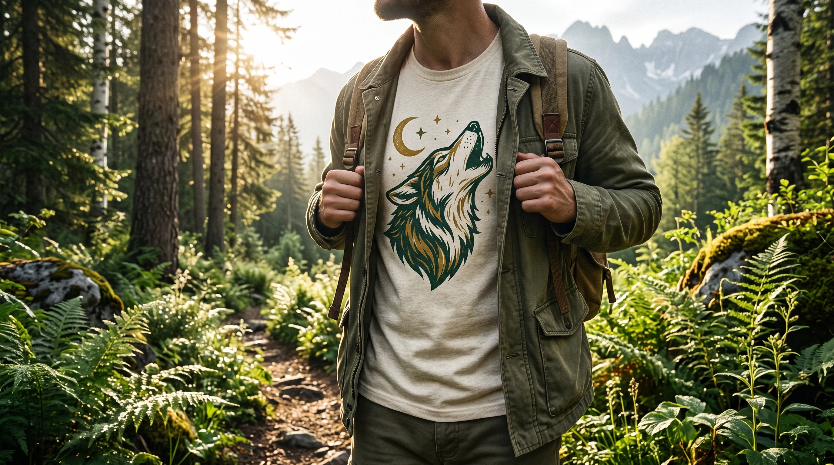 Titelbild zum Artikel: Wolf-Shirt gestalten: Wildnis-Motive mit Charakter