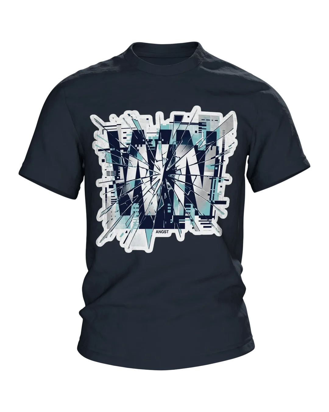 Zersplitterte Schrift T-Shirt