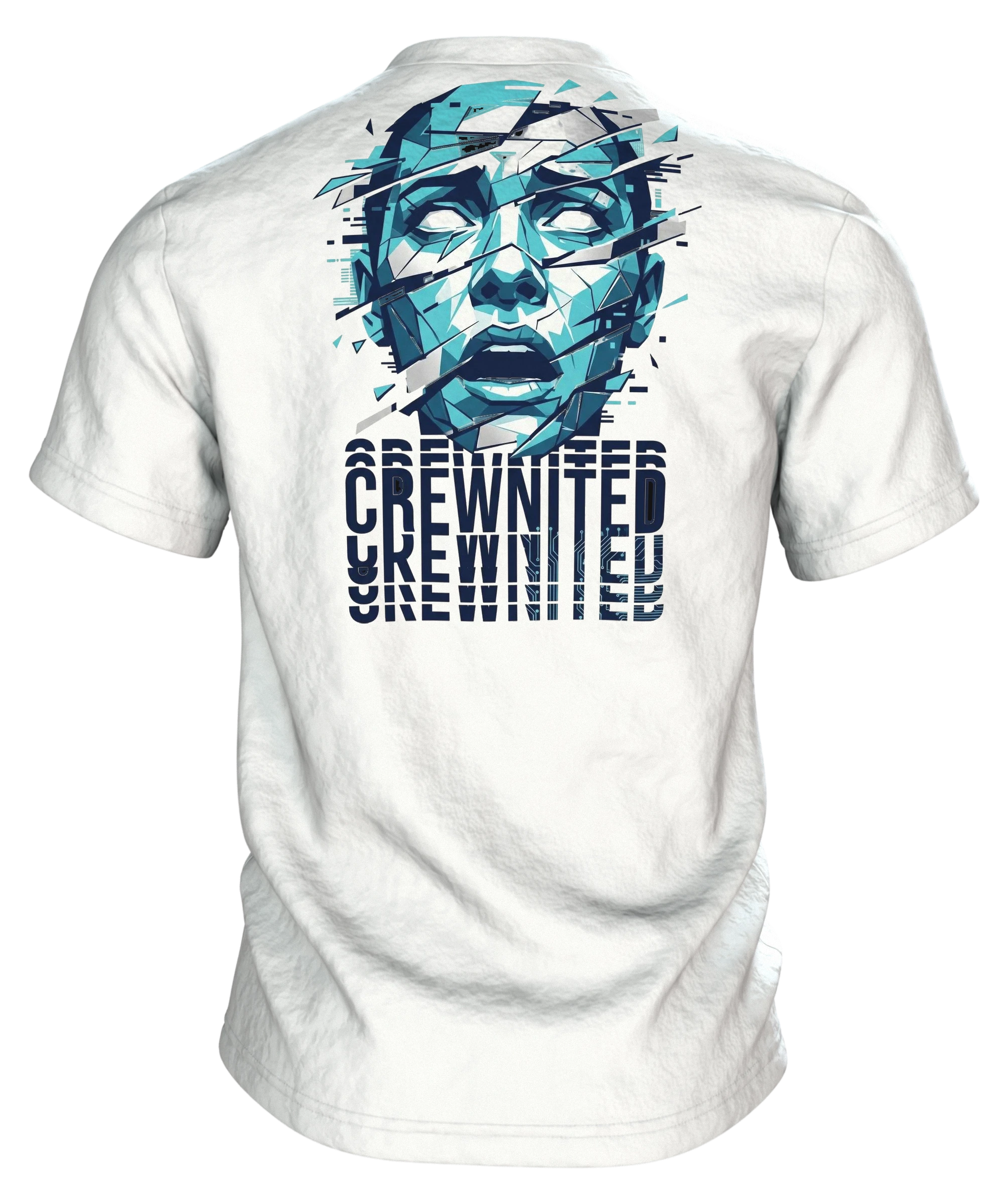 Zersplitterte Schrift T-Shirt, Rückseite