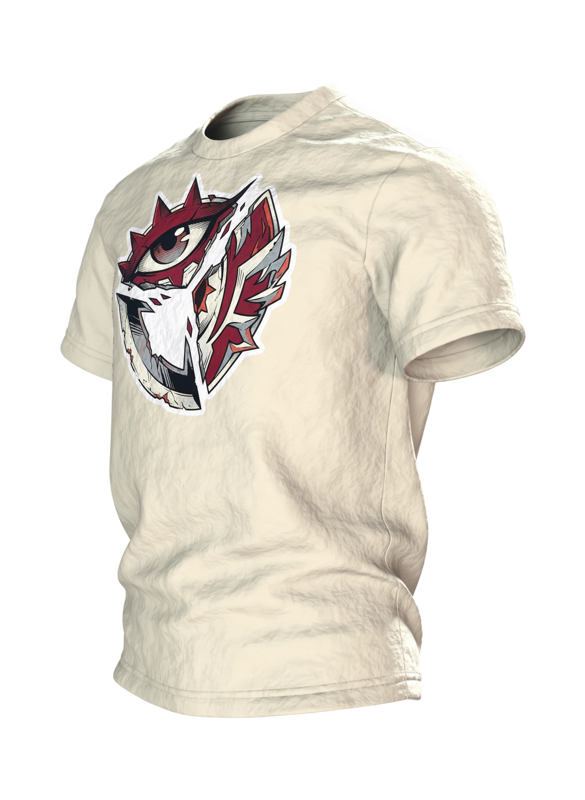 Stilisiertes Auge T-Shirt, Seitenansicht rechts