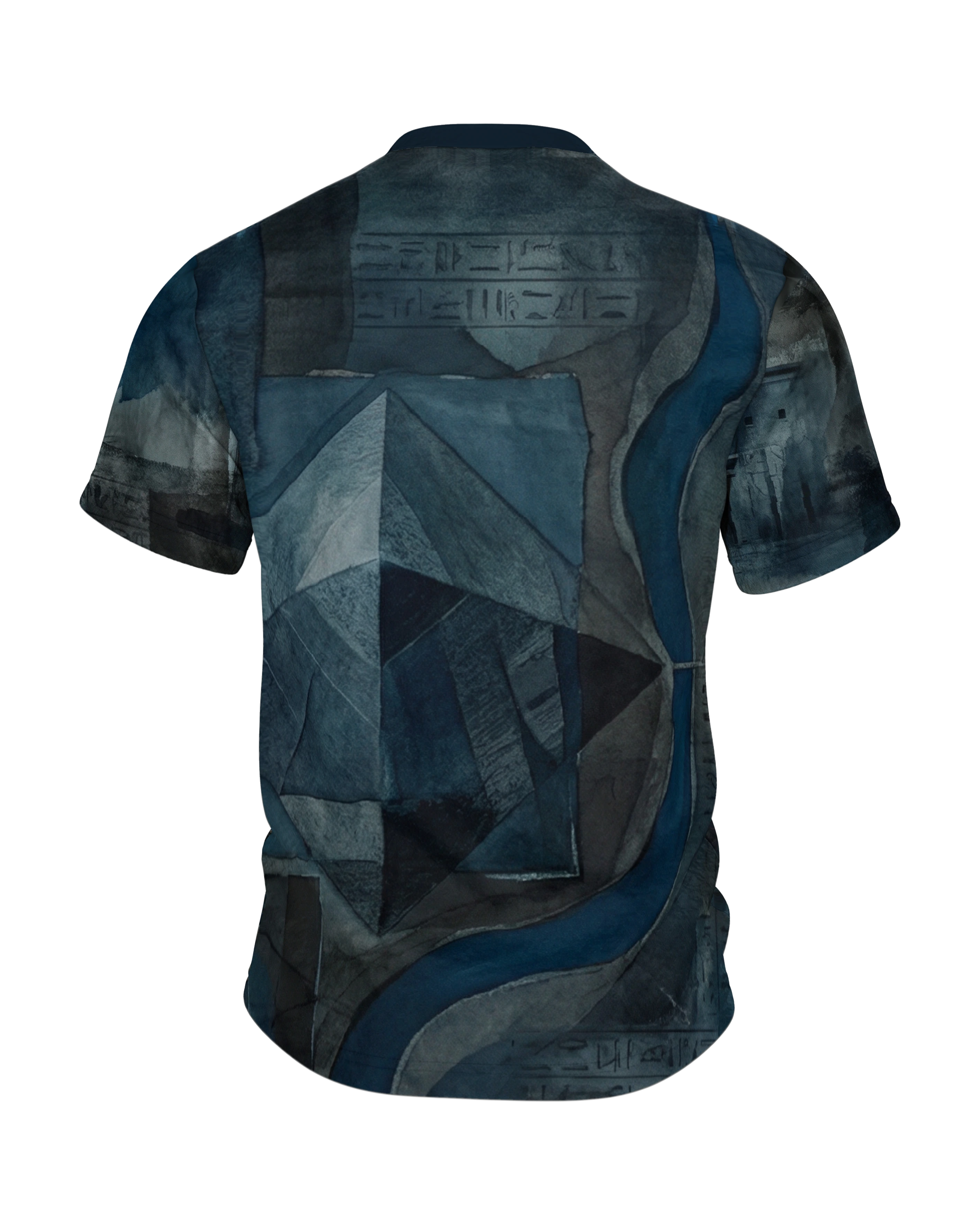 Pharao & Pyramide T-Shirt: Mystisches Blau, Rückseite