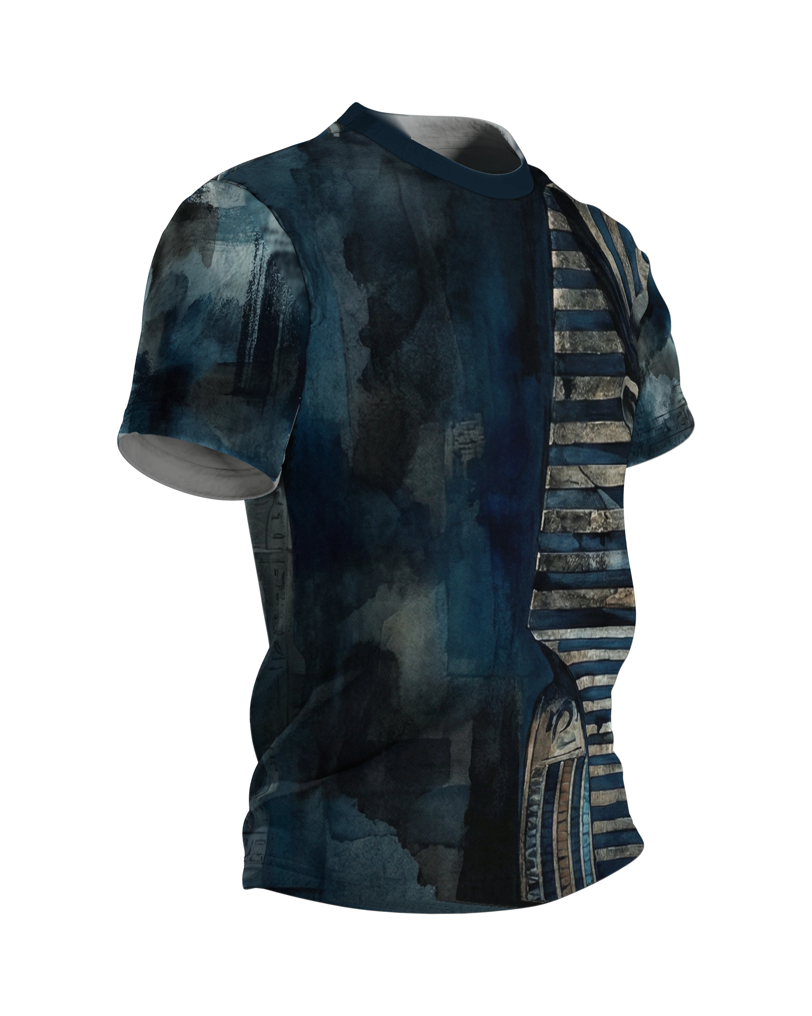 Pharao & Pyramide T-Shirt: Mystisches Blau, Seitenansicht links