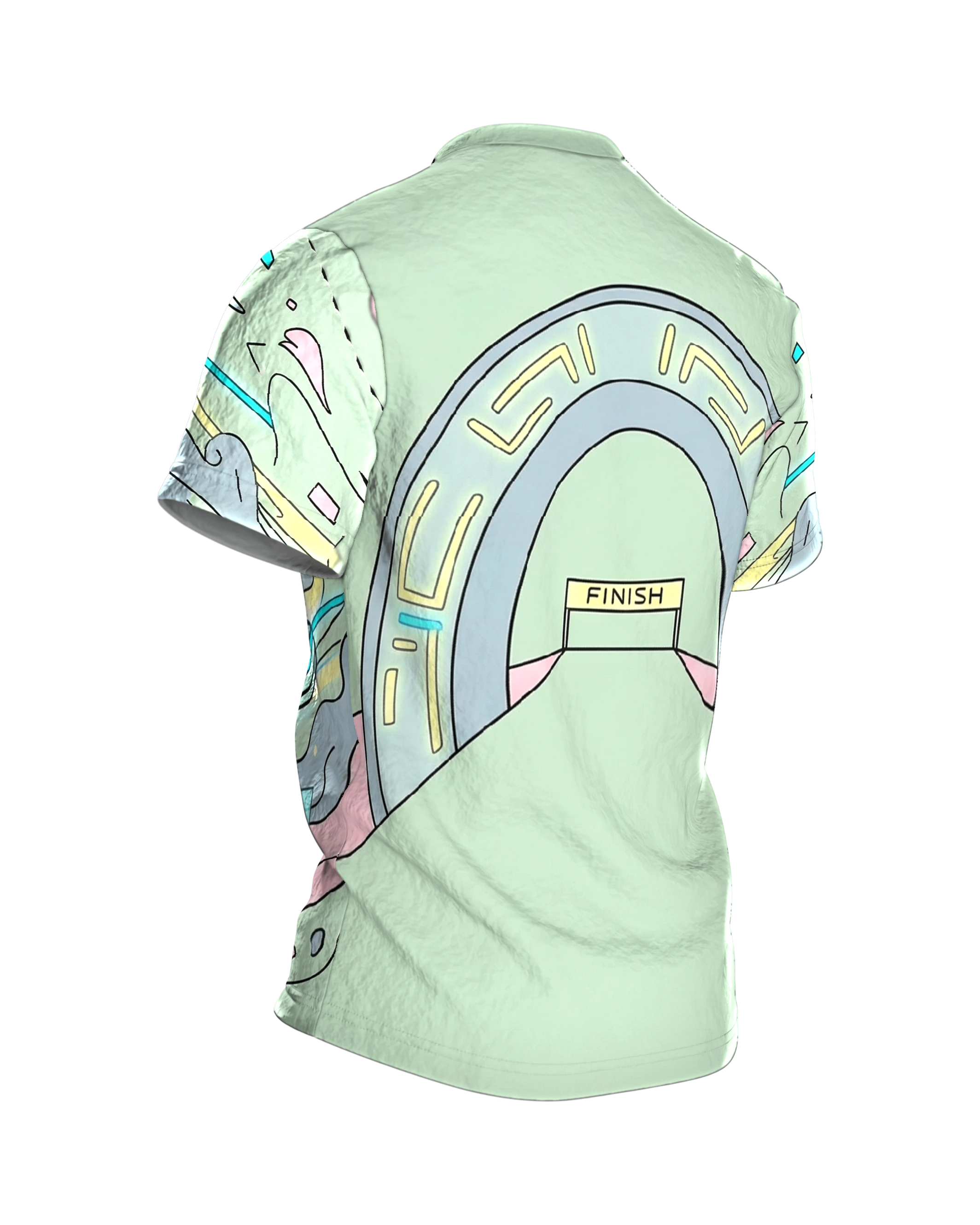 laufschuh: Premium T-Shirt, Rückseite schräg rechts