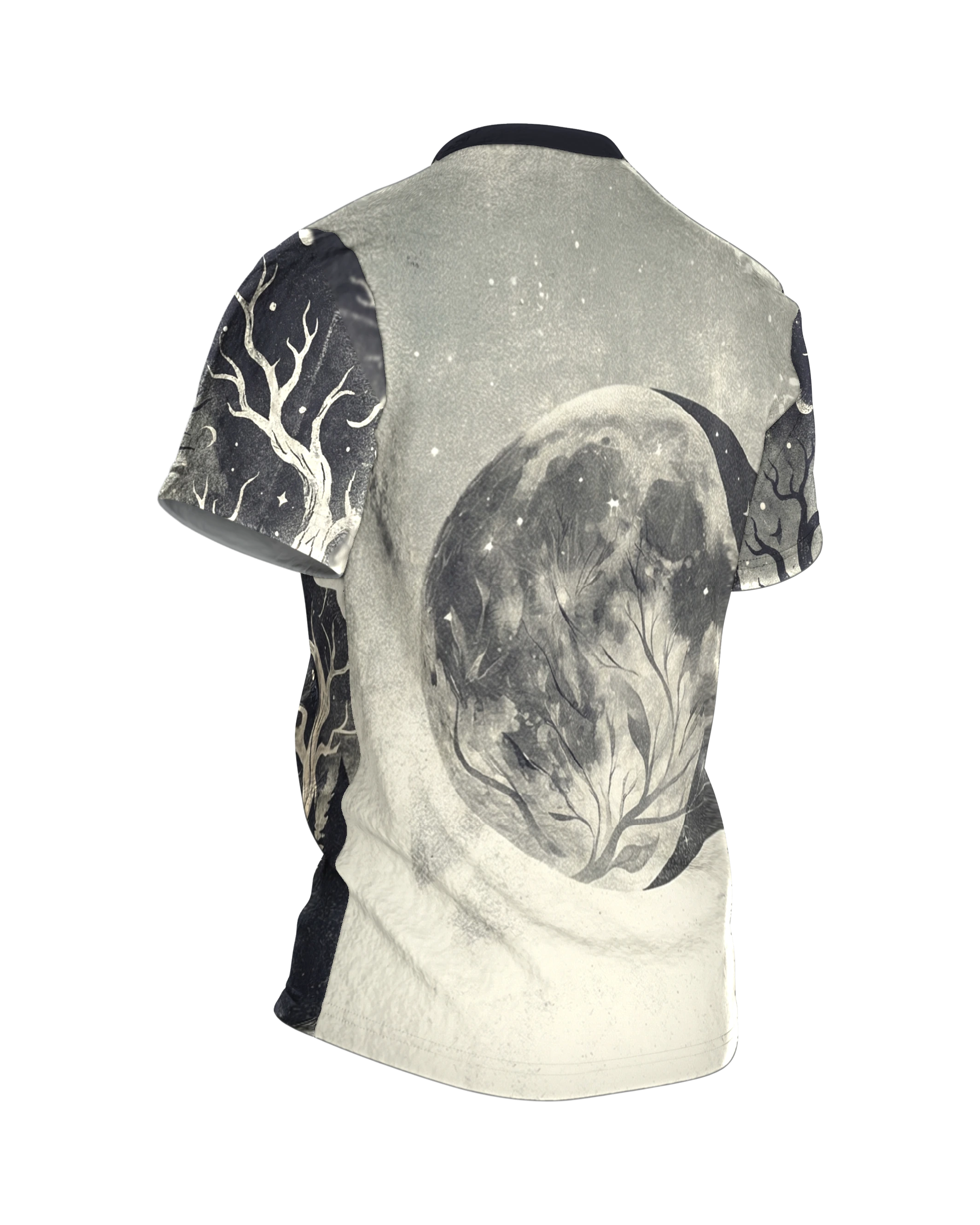 Mystische Bergwelten T-Shirt: Natur & Kosmos, Rückseite schräg rechts