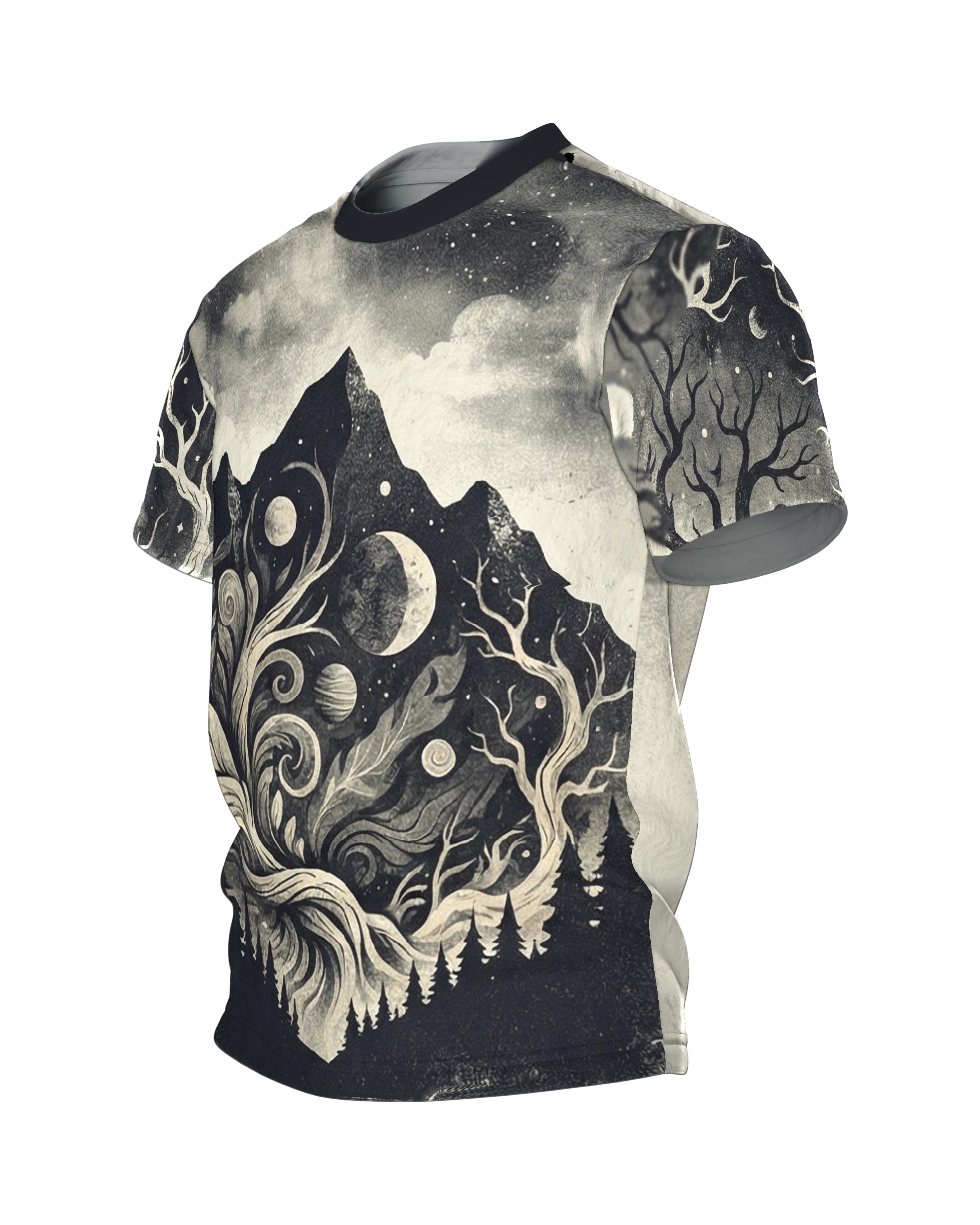 Mystische Bergwelten T-Shirt: Natur & Kosmos, Seitenansicht rechts