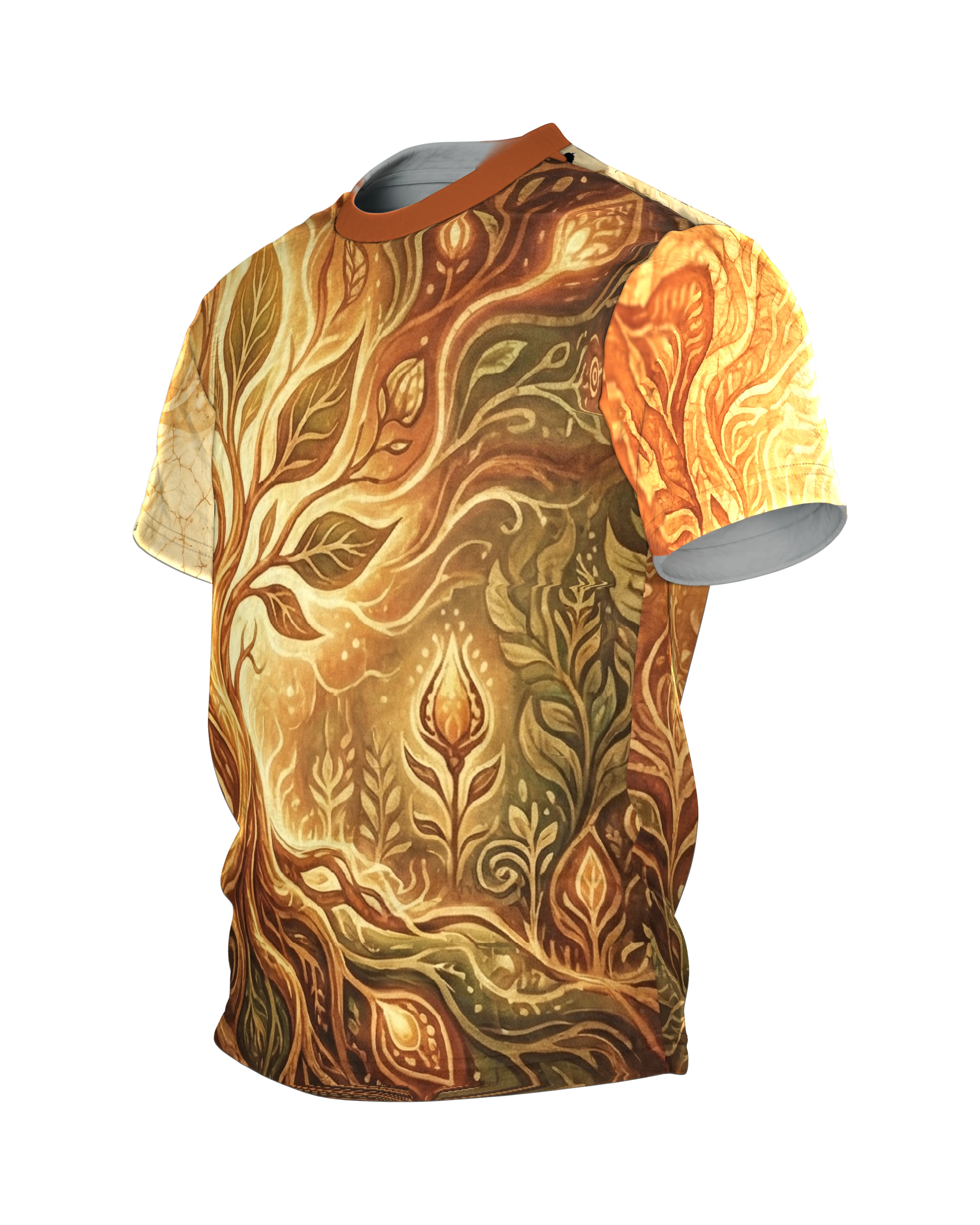 Leuchtender Lebensbaum T-Shirt: Mystische Botanik, Seitenansicht rechts