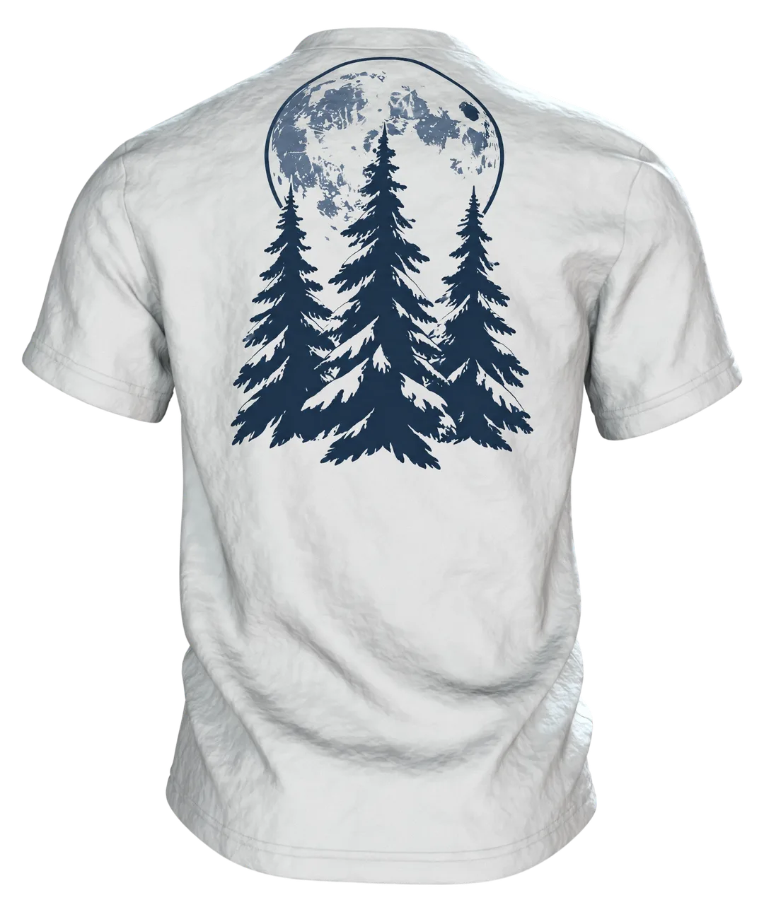 Winterwald Vollmond T-Shirt: Magisches Nachtmotiv, Rückseite