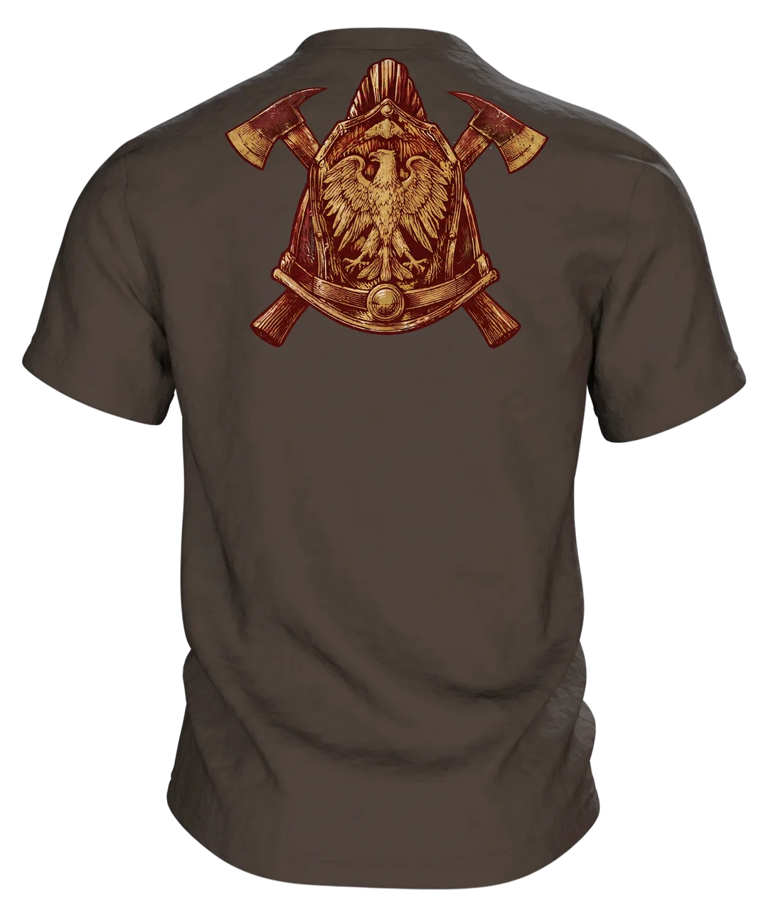 Vintage Feuerwehr Emblem T-Shirt: Klassisches Heldenmotiv, Rückseite