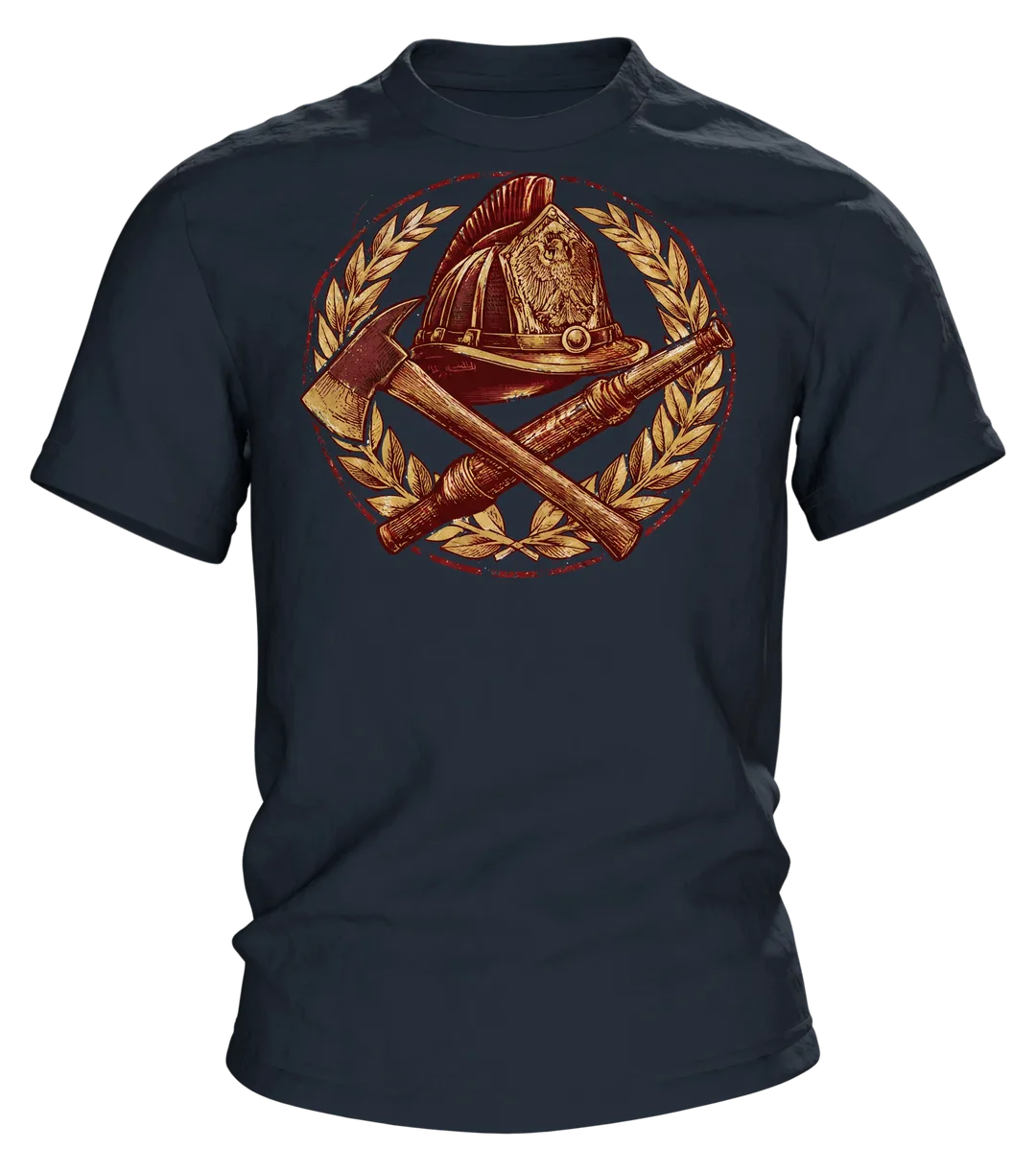 Vintage Feuerwehr Emblem T-Shirt: Klassisches Heldenmotiv