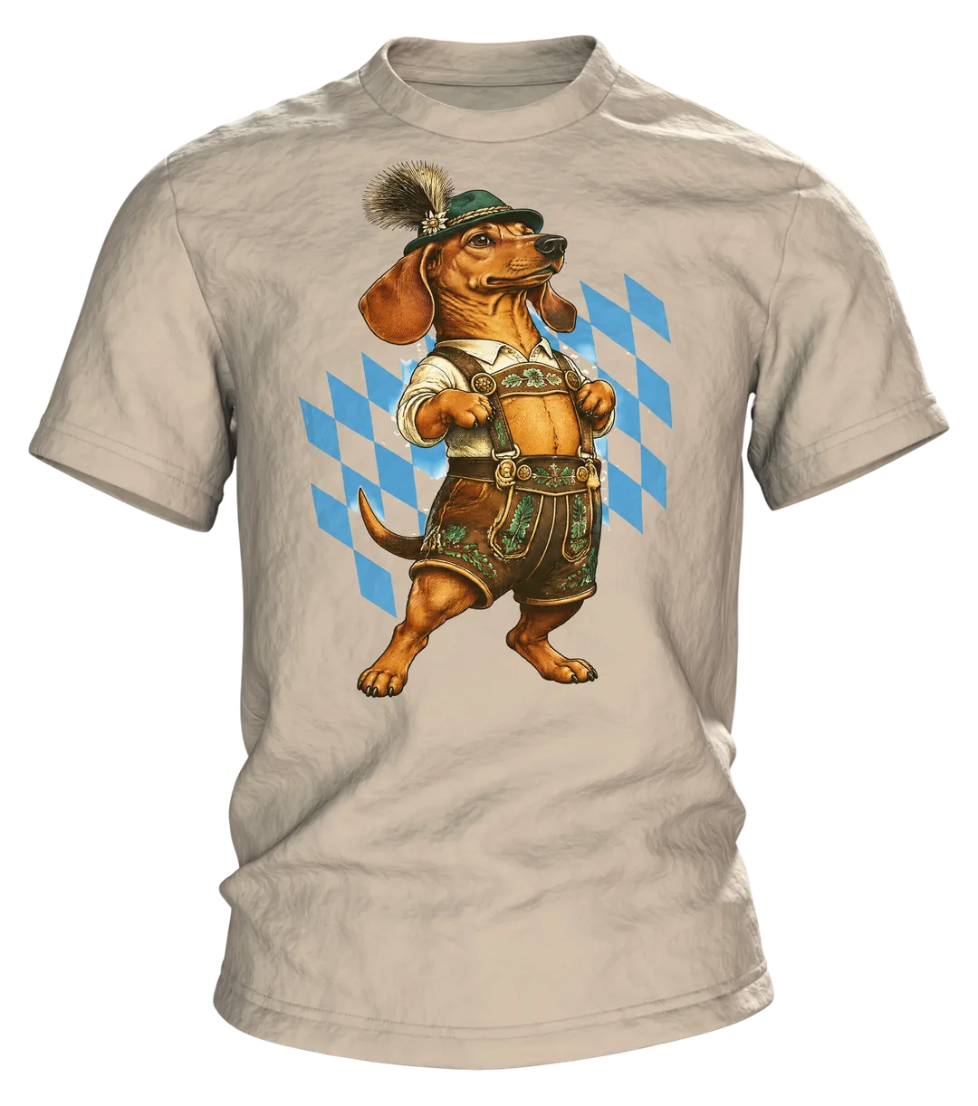 Dackel in Lederhose T-Shirt: Bayerisch Witzig