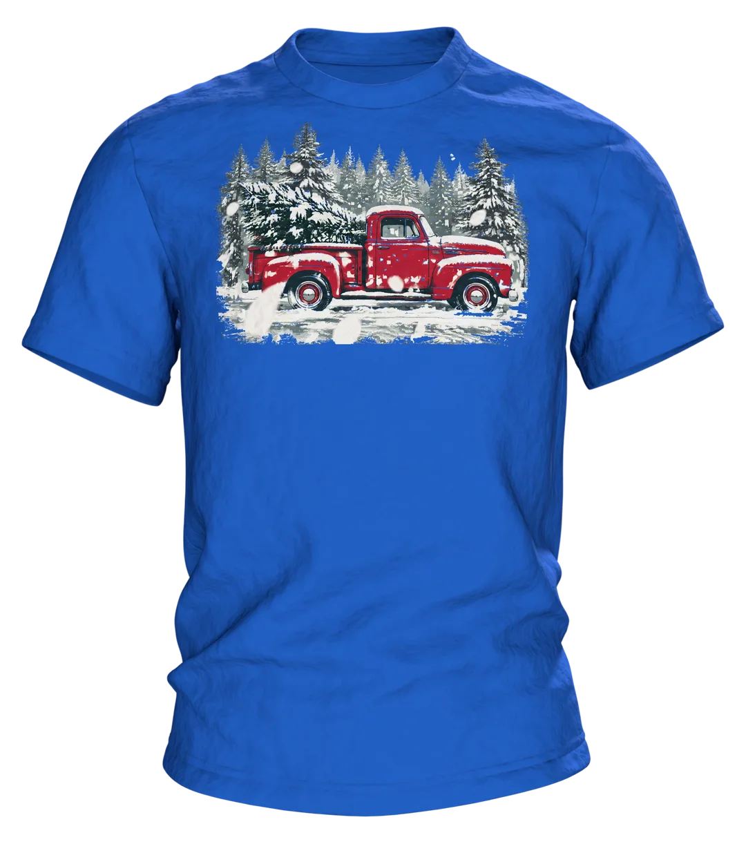 Vintage Pickup mit Tannenbaum T-Shirt: Retro Winter Design