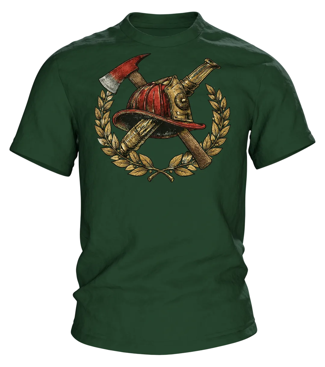 Feuerwehr Emblem T-Shirt: Klassisches Vintage-Design