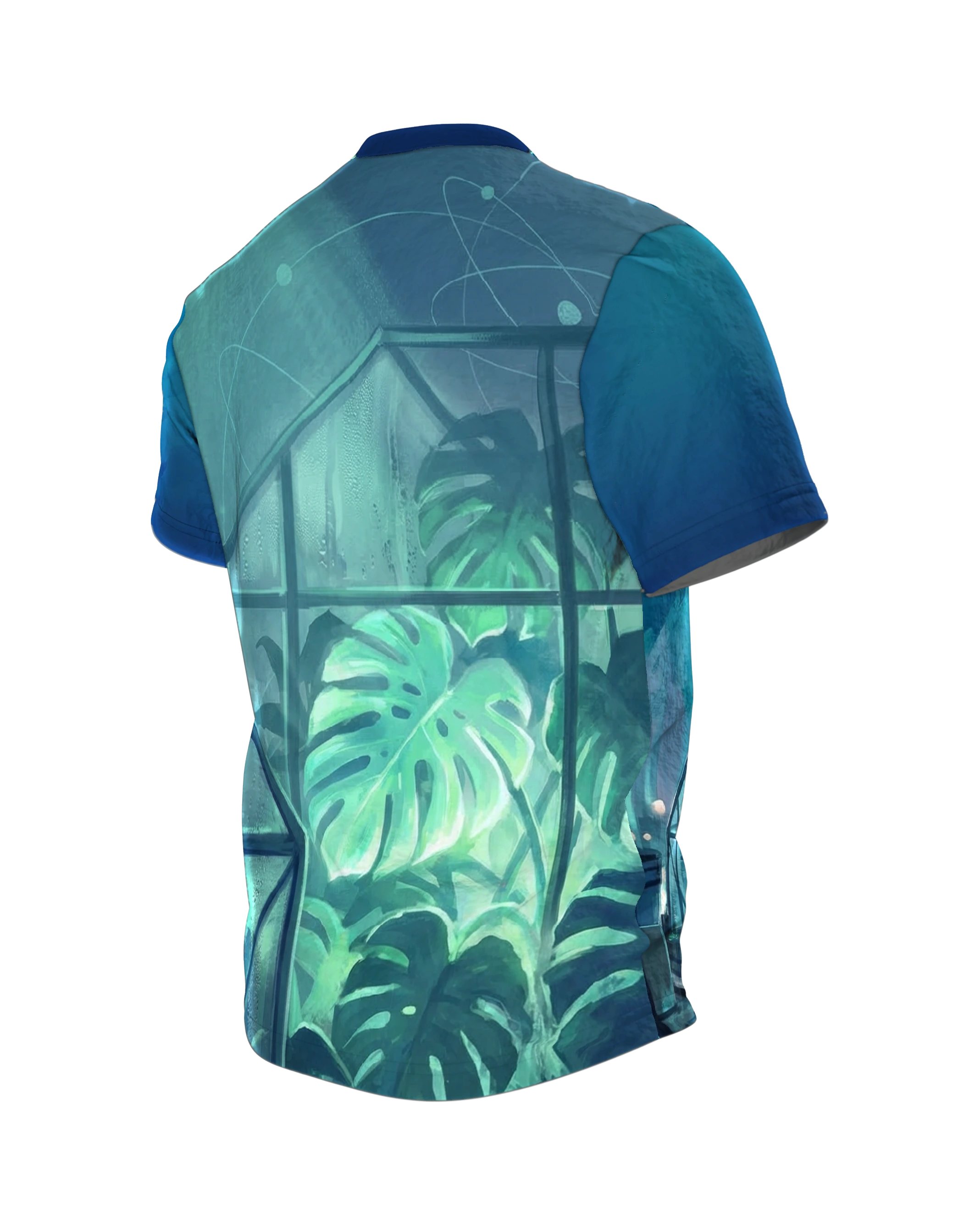 satellit: Premium T-Shirt, Rückseite schräg links