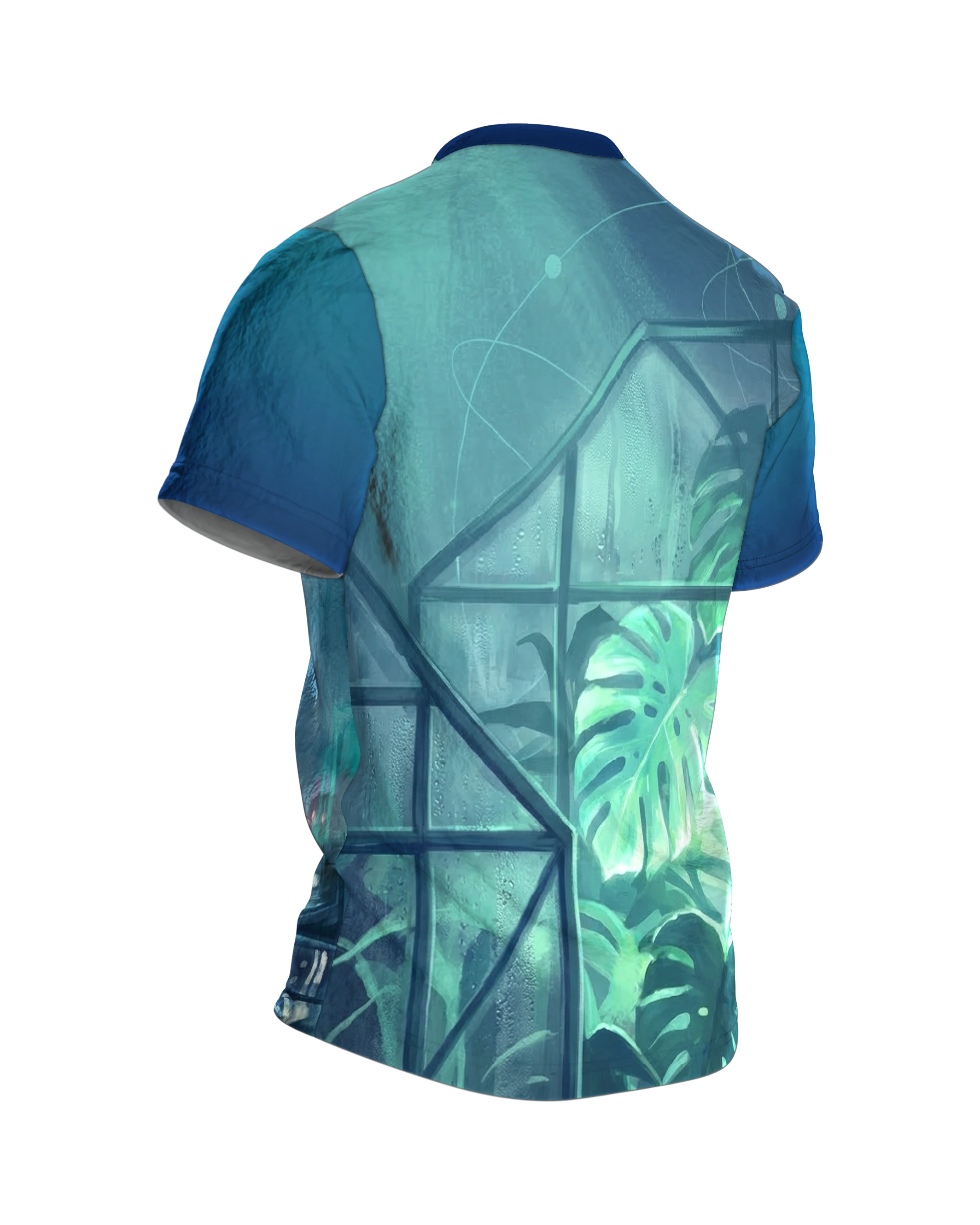 satellit: Premium T-Shirt, Rückseite schräg rechts