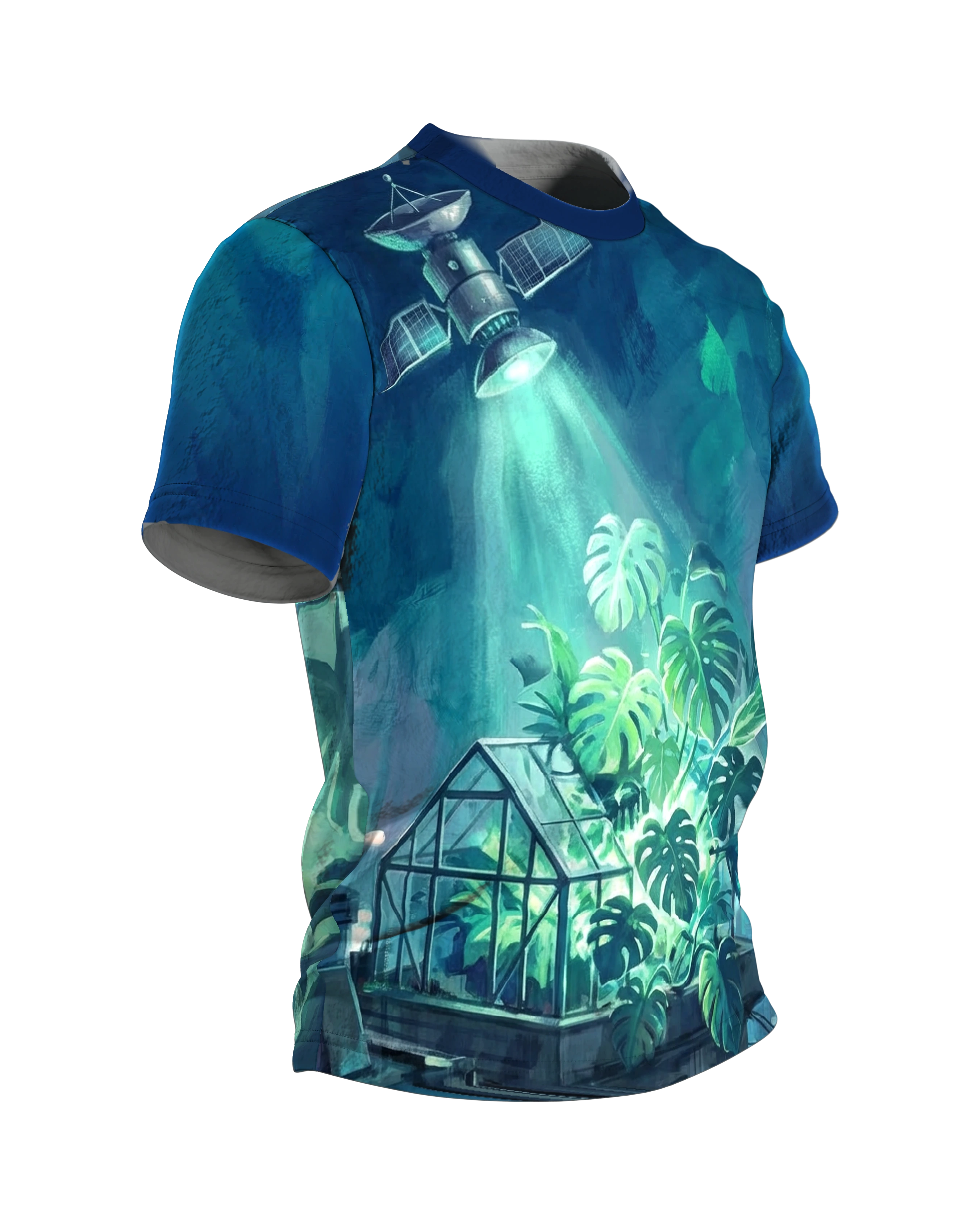 satellit: Premium T-Shirt, Seitenansicht links