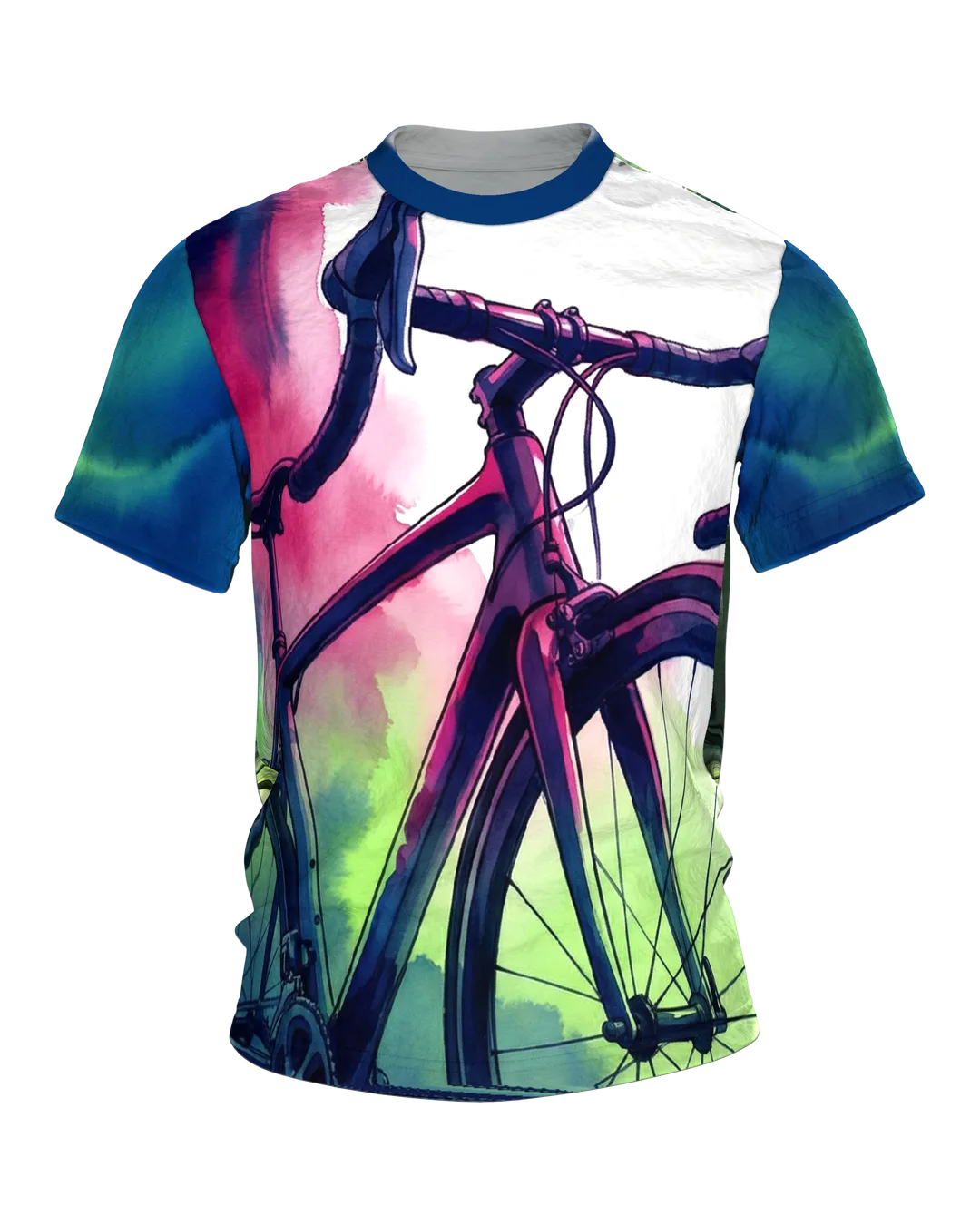 Rennrad Aquarell T-Shirt: Expressives Design