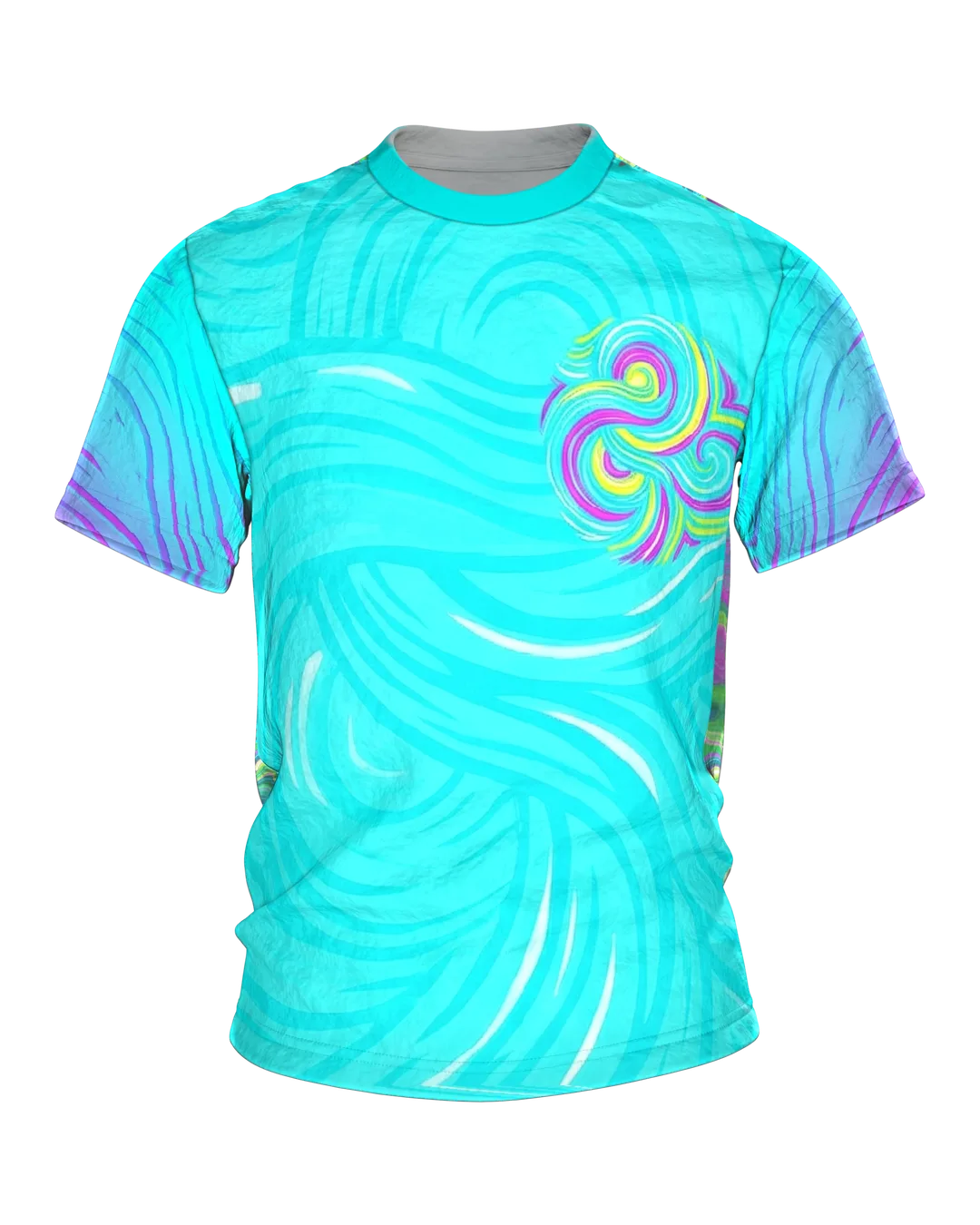 Neon Gears T-Shirt: Abstraktes Retro Cycling Design