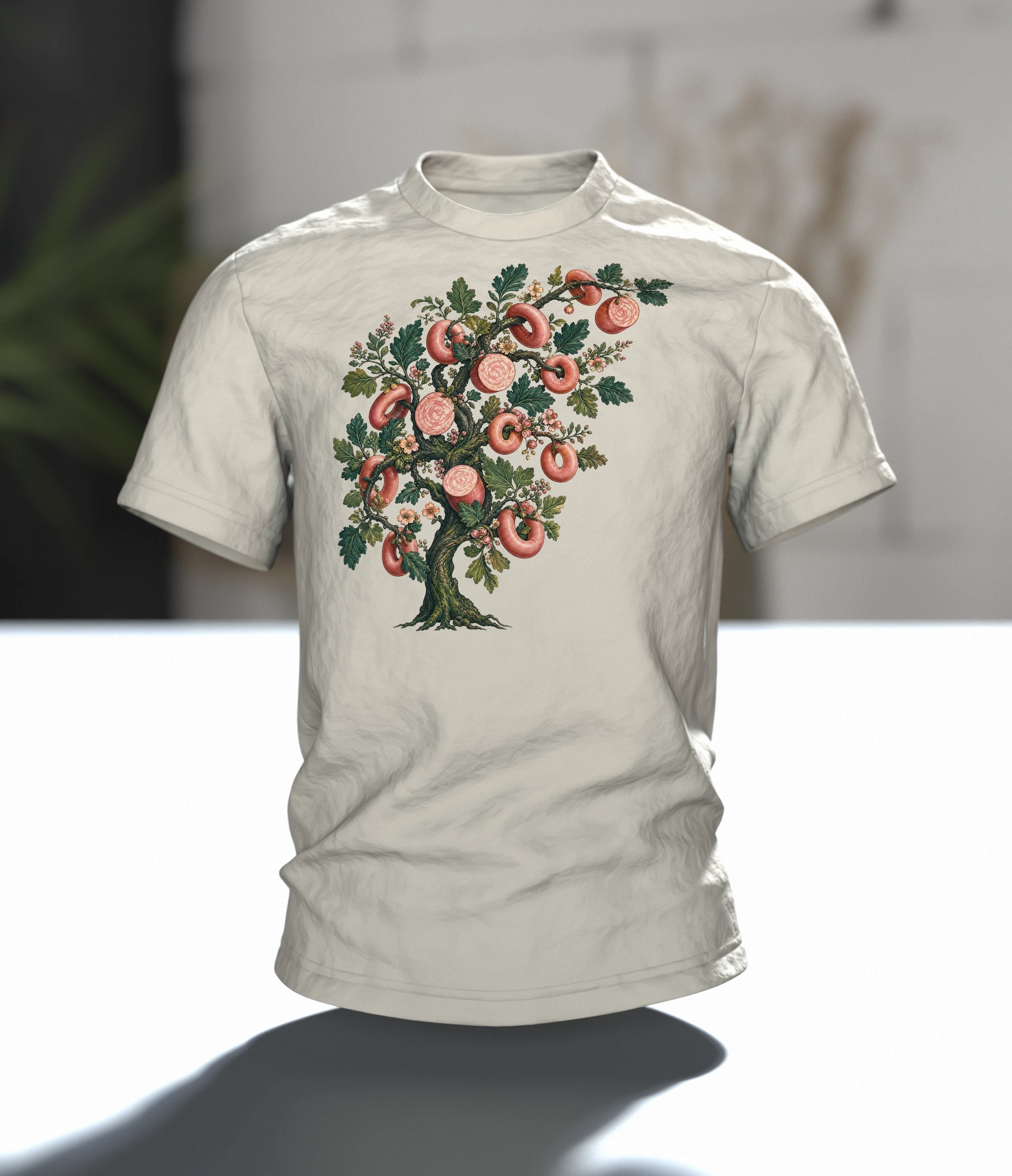 romantischer grosser Märchenbaum T-Shirt, Premium Unikat, Im Raum