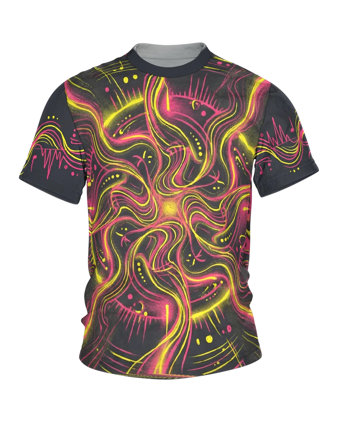 Neon Soundwave T-Shirt: Elektronische Musik