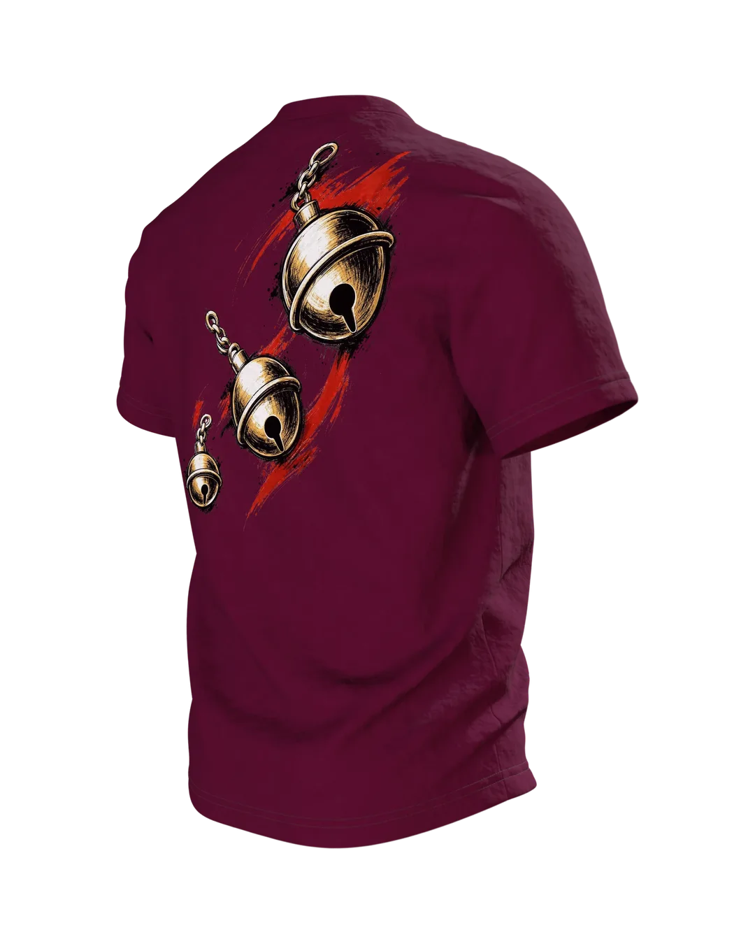 Narrenkappe aus dem Kölner Karneval, darunter T-Shirt, Premium Unikat, Rückseite schräg links