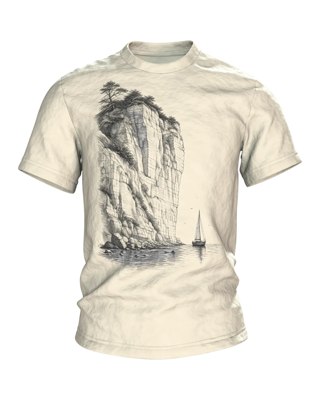 Ostsee segeln an den Klippen T-Shirt, Premium Unikat
