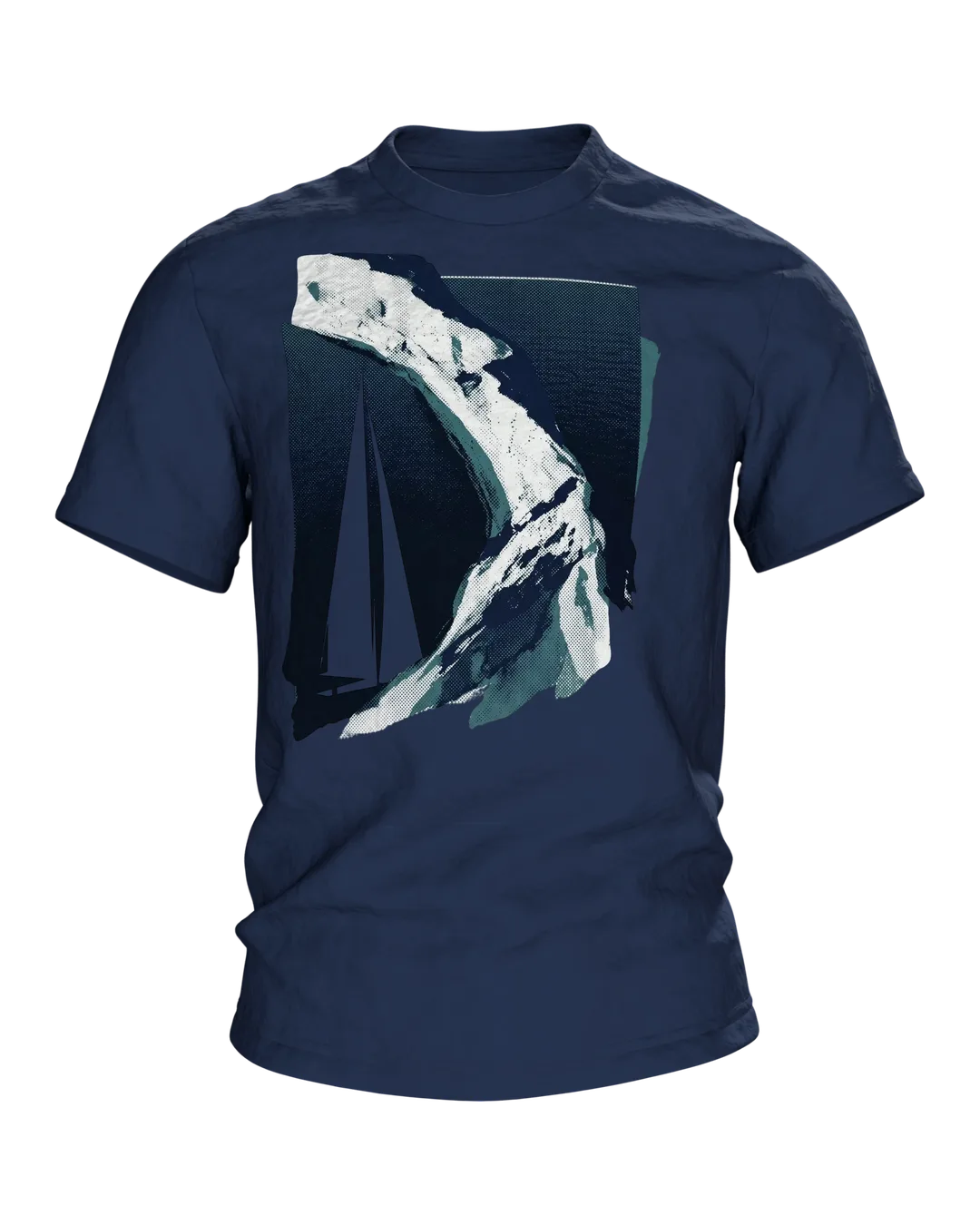 Ostsee segeln an den Klippen T-Shirt, Premium Unikat