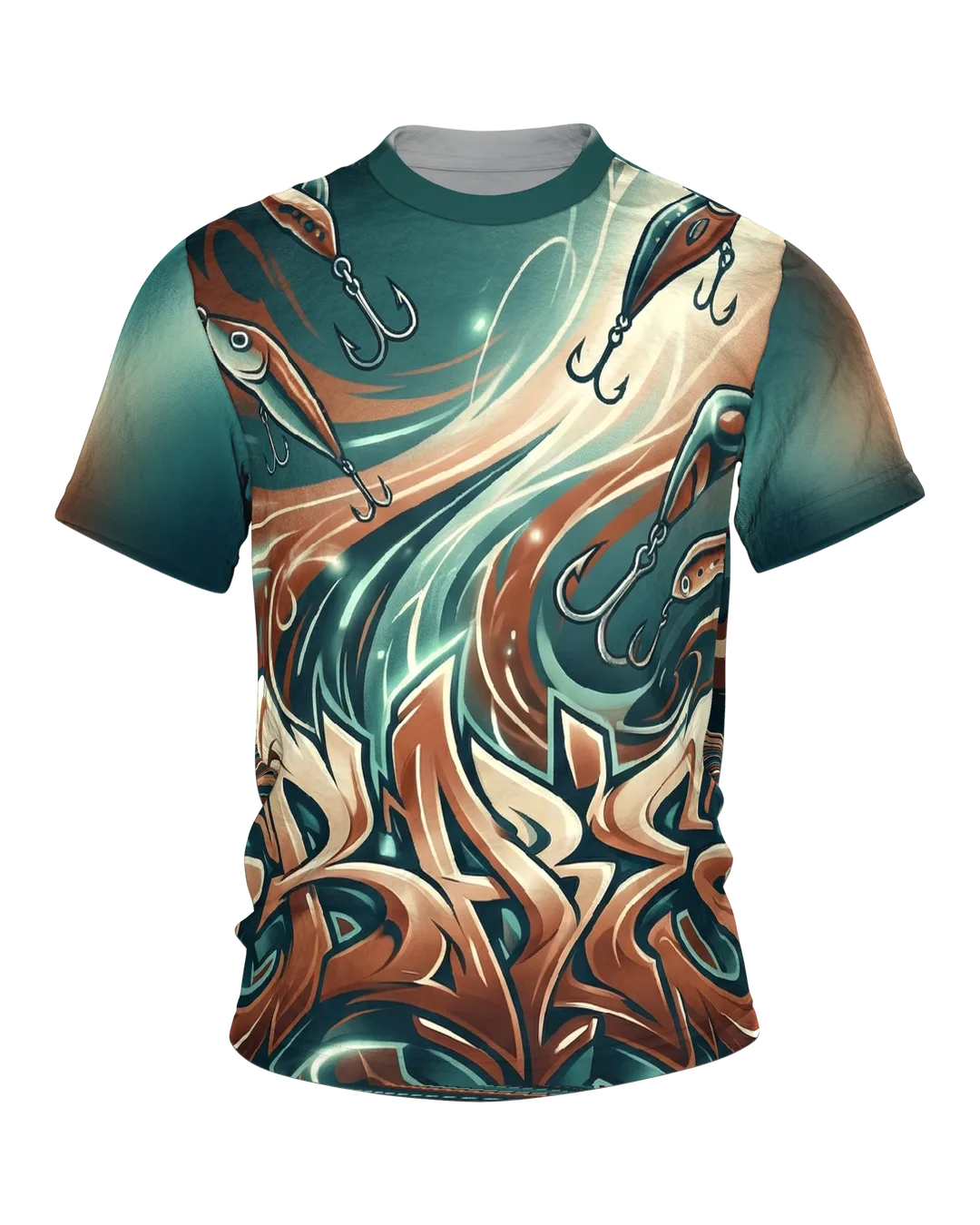 Graffiti Angelköder T-Shirt: Urban Fishing