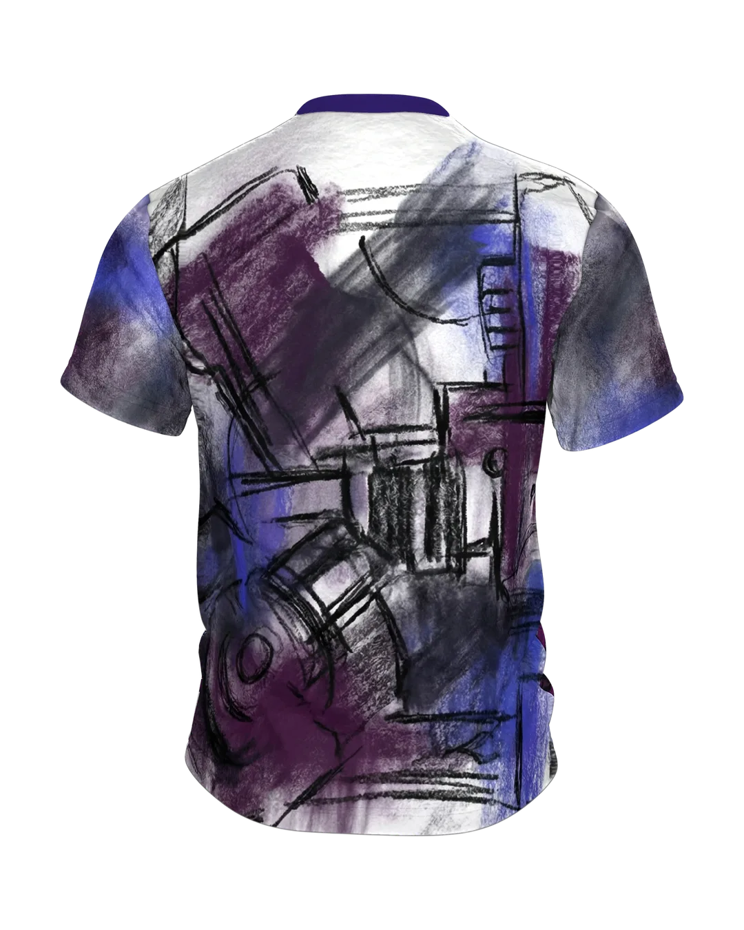Angelköder T-Shirt: Skizzenblatt vom Wasser, Rückseite