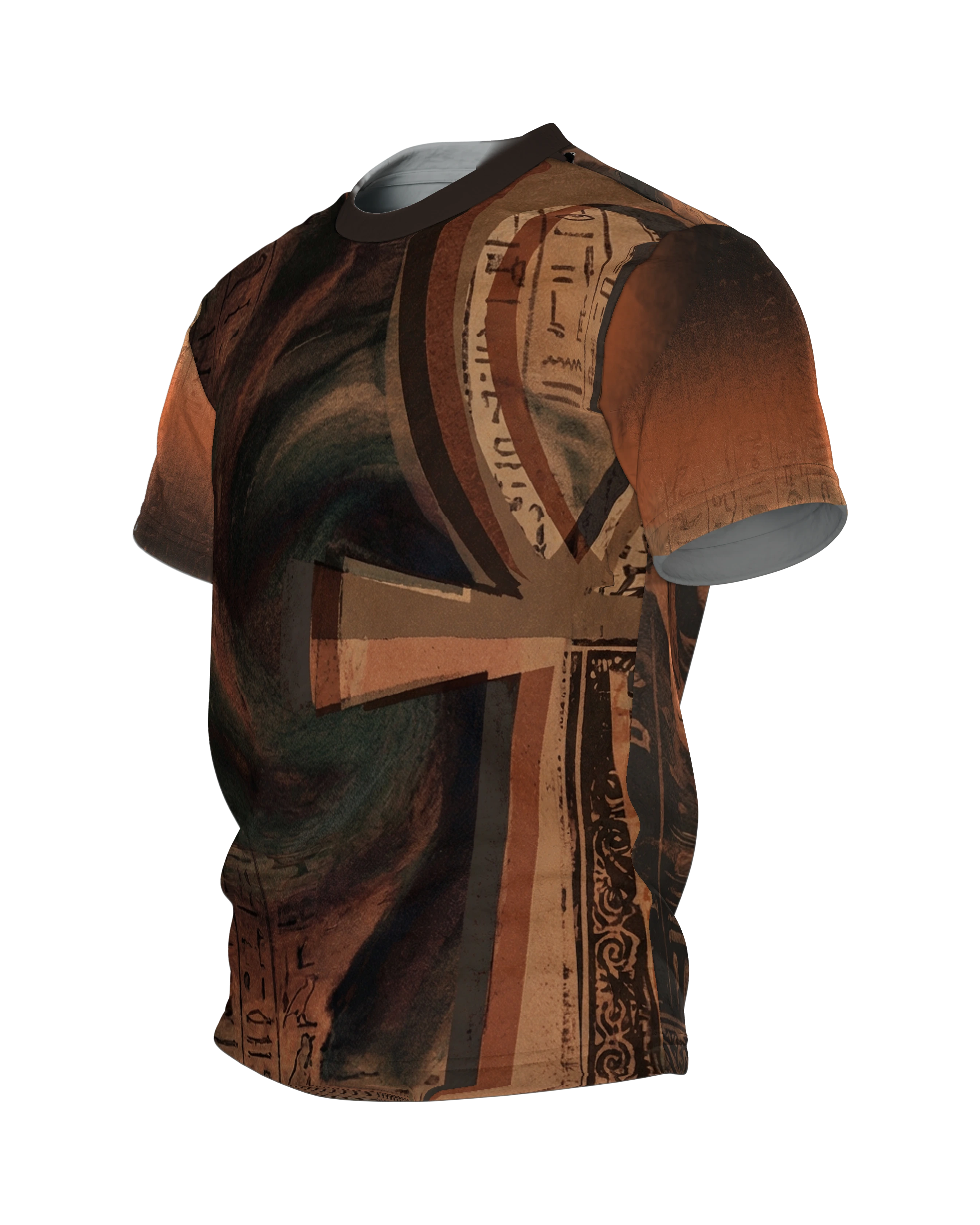 Ägyptische Mythologie T-Shirt: Horus & Ankh, Seitenansicht rechts
