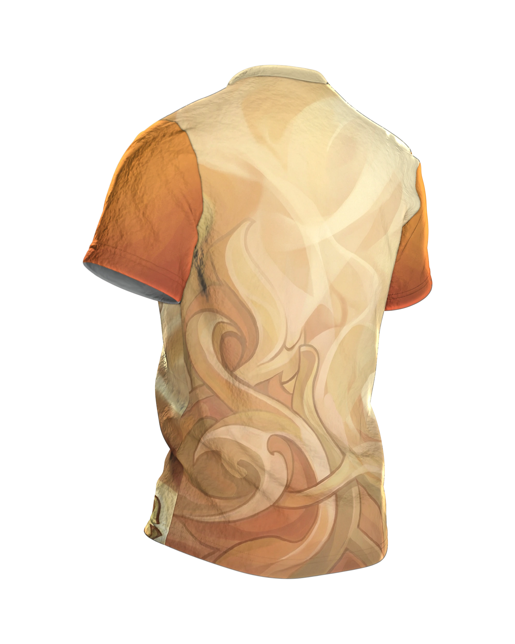 Nordische Axt T-Shirt: Elegante Erdtöne, Rückseite schräg rechts