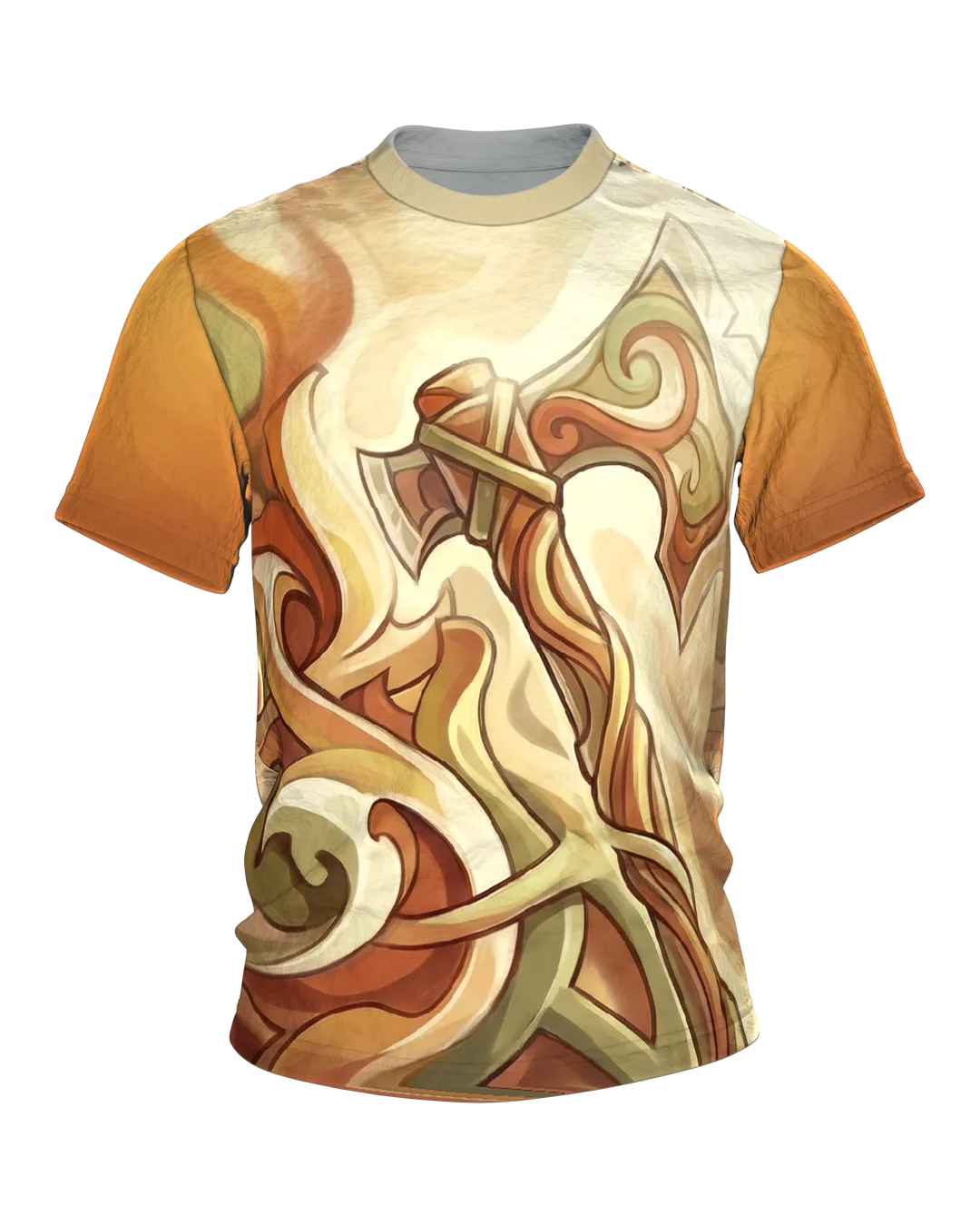 Nordische Axt T-Shirt: Elegante Erdtöne