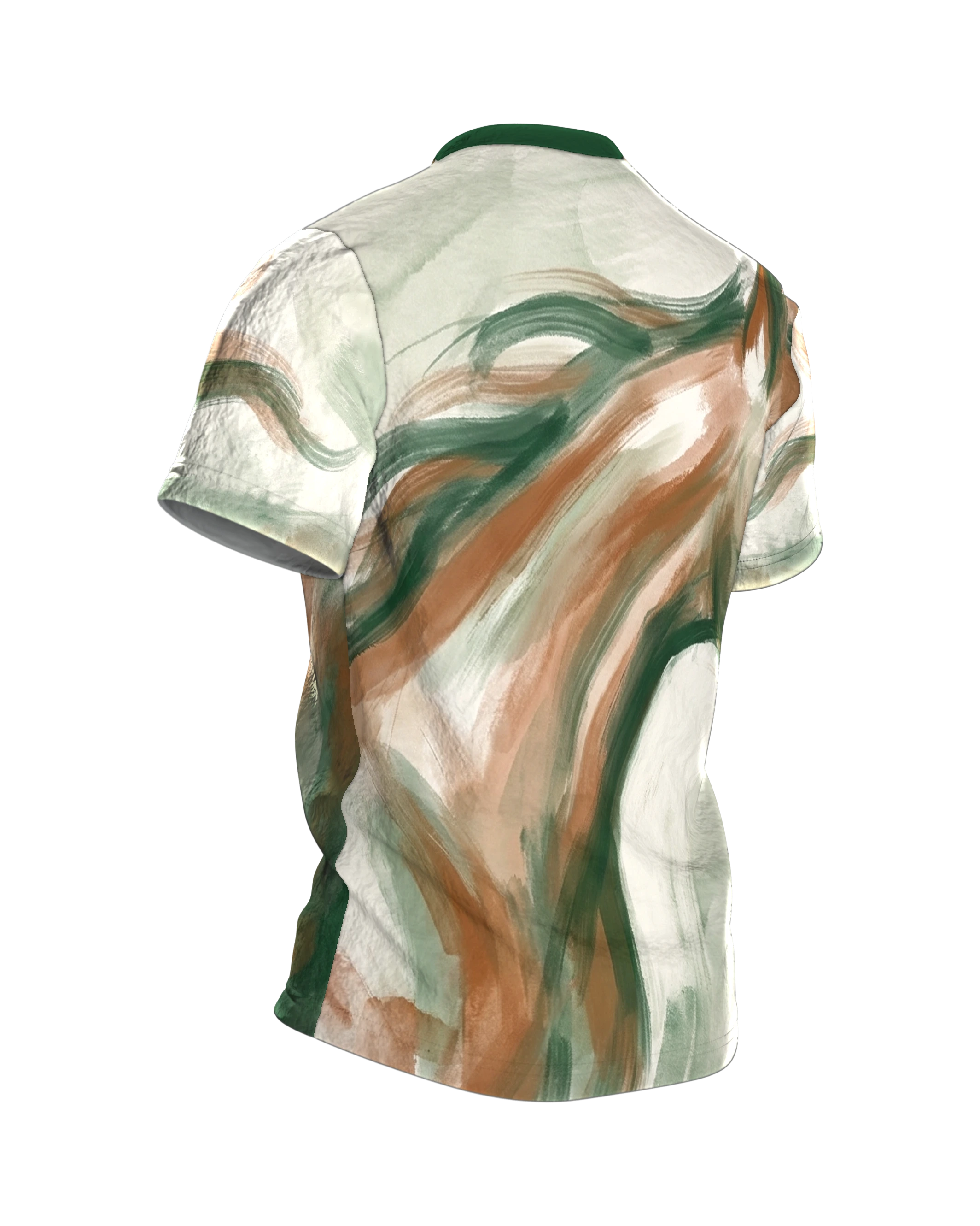 Abstraktes Pferd T-Shirt: Expressive Kunst, Rückseite schräg rechts