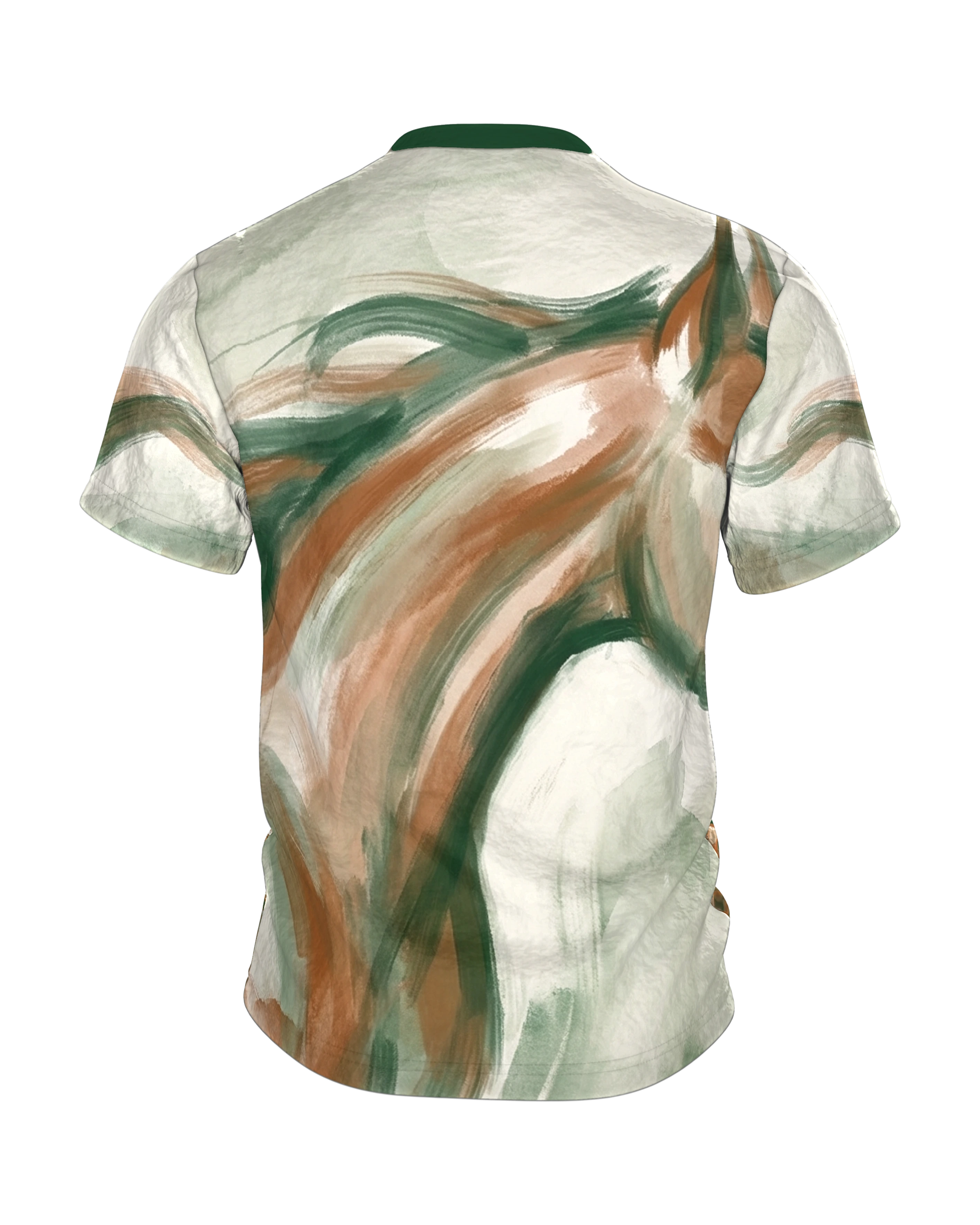 Abstraktes Pferd T-Shirt: Expressive Kunst, Rückseite