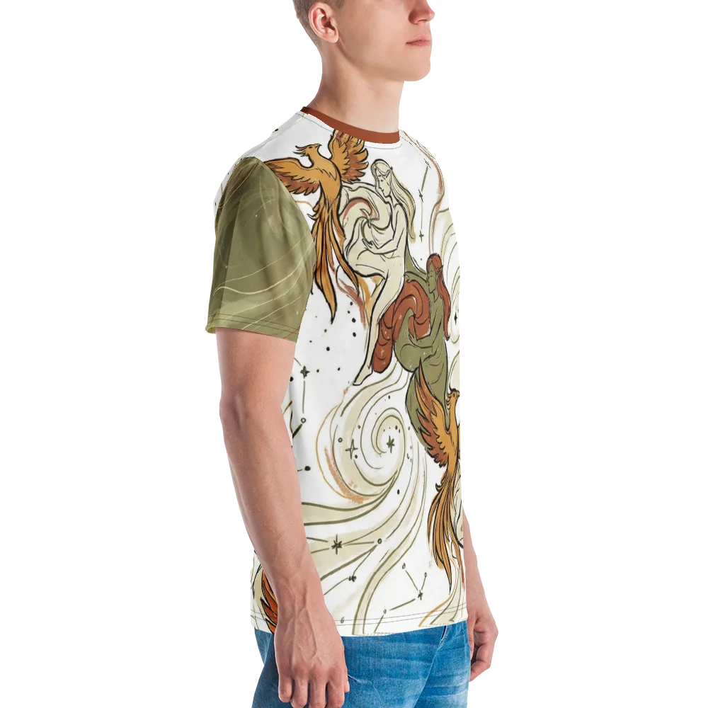 Phönix Elfen T-Shirt — Sepia Fantasy Sternbild — Ansicht 6
