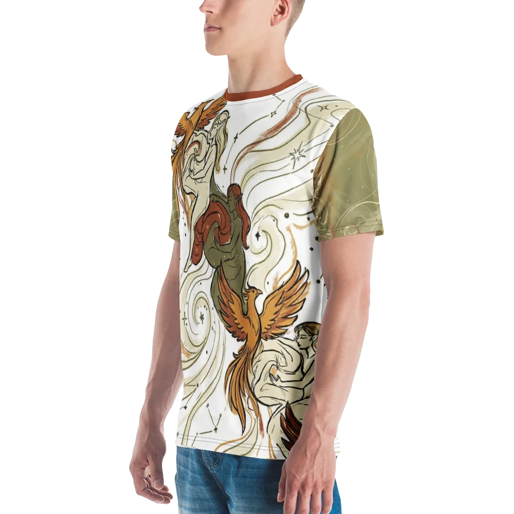 Phönix Elfen T-Shirt — Sepia Fantasy Sternbild — Ansicht 5