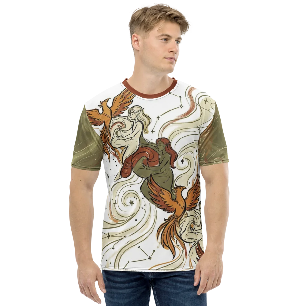 Phönix Elfen T-Shirt — Sepia Fantasy Sternbild — Ansicht 8
