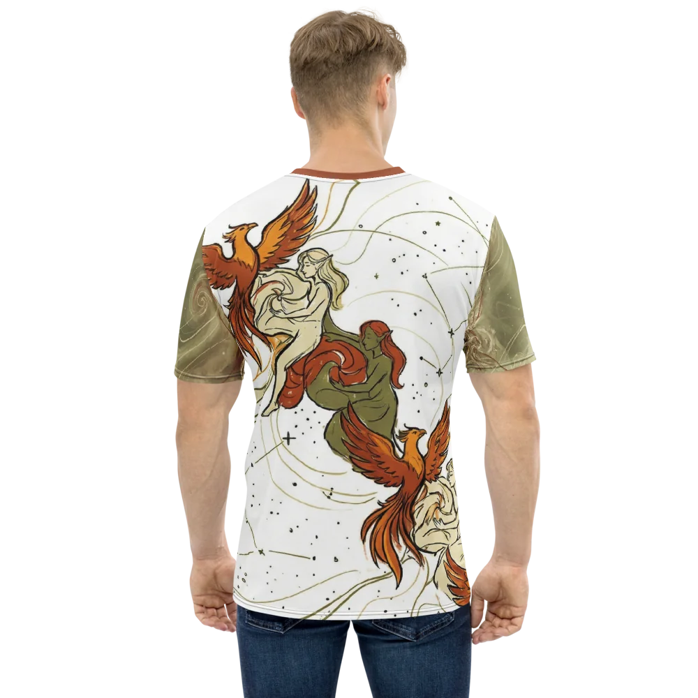 Phönix Elfen T-Shirt — Sepia Fantasy Sternbild
