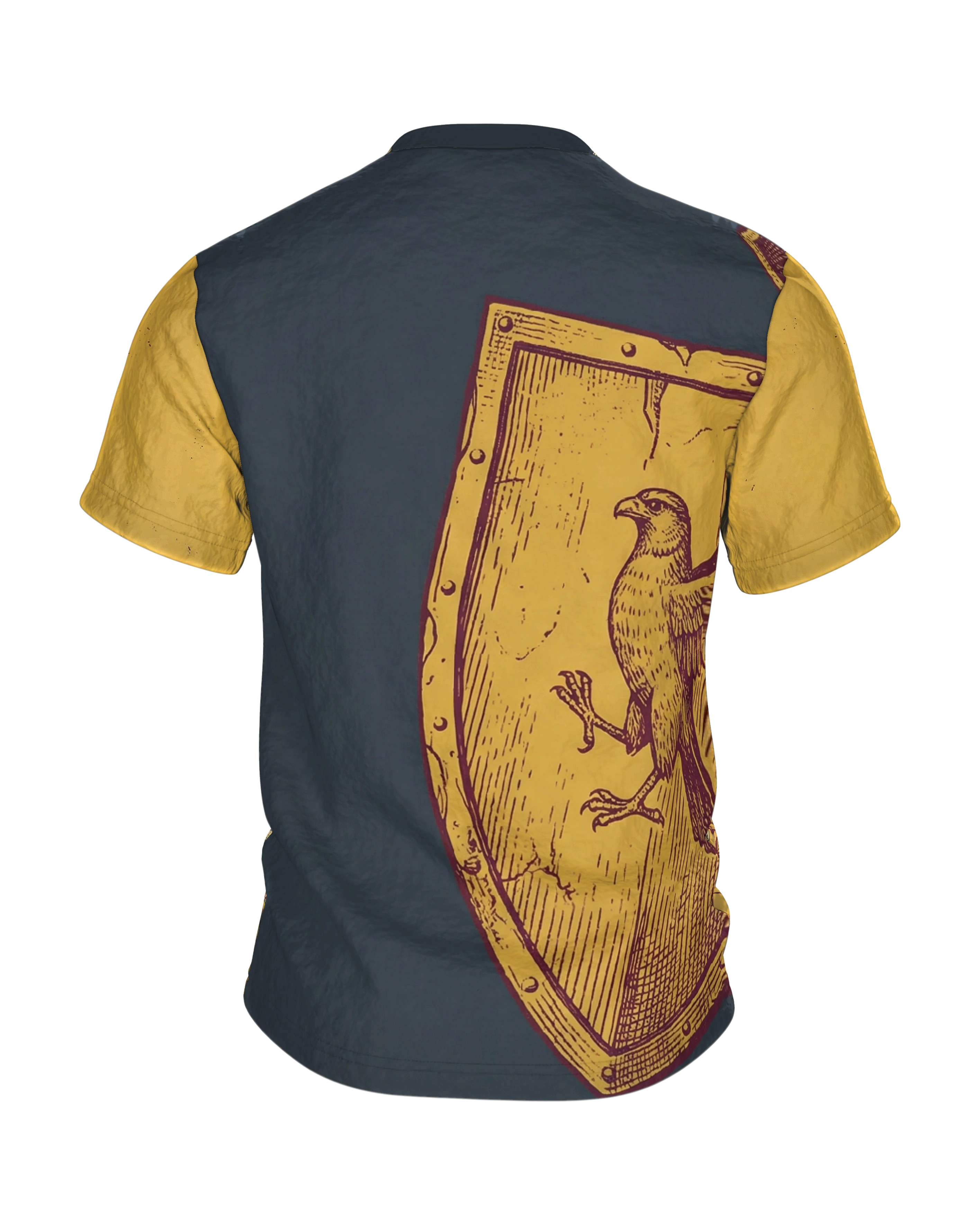 Zerbrochenes Schwert T-Shirt: Gepanzerte Faust im Chronik-Stil, Rückseite