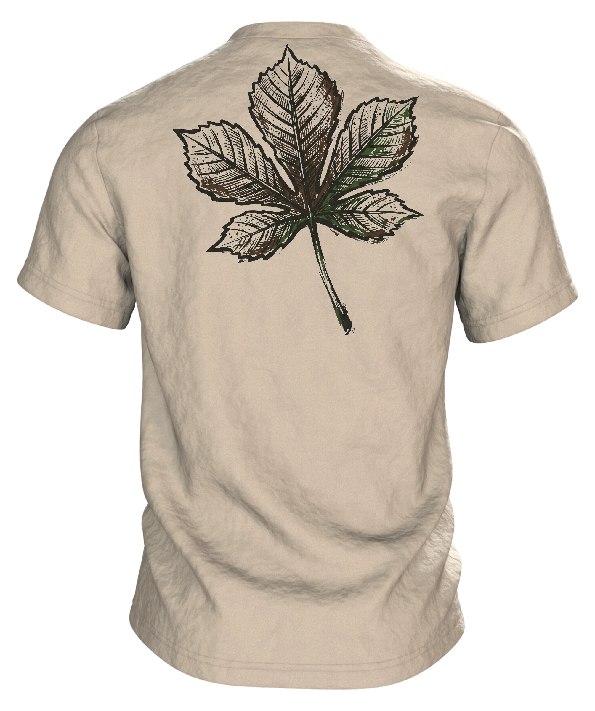 Biergarten T-Shirt "Innerlich schon im Biergarten", Holzfass mit Brush-Lettering, Rückseite