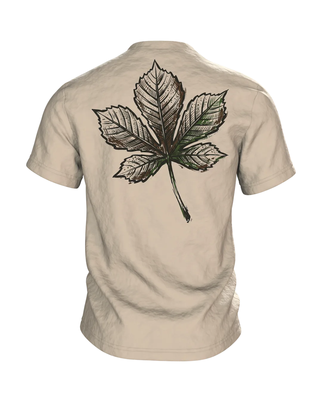 Biergarten T-Shirt "Innerlich schon im Biergarten", Holzfass mit Brush-Lettering, Rückseite