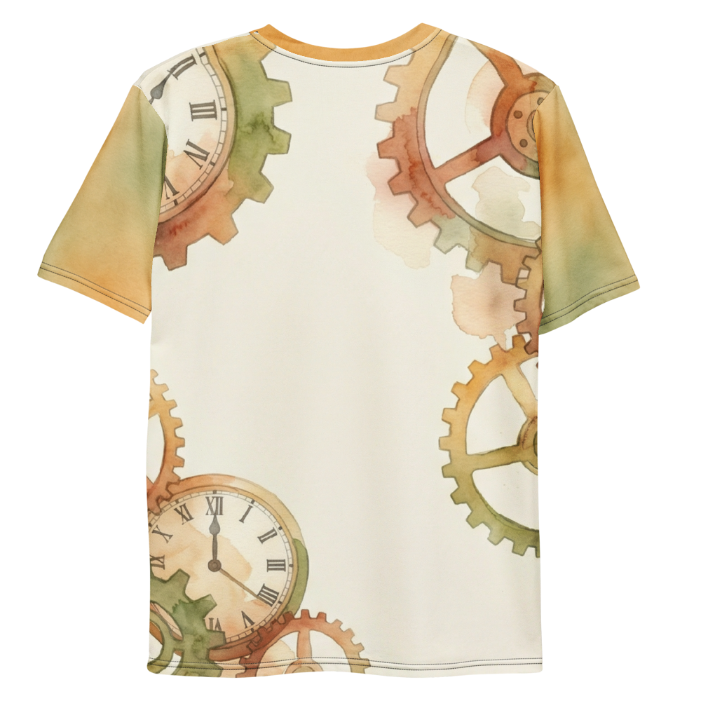 Steampunk Zahnräder T-Shirt – Aquarell Vintage Design
