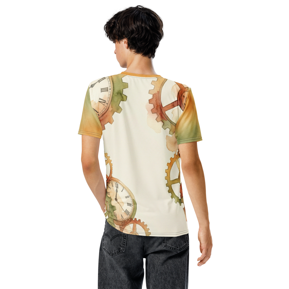 Steampunk Zahnräder T-Shirt – Aquarell Vintage Design
