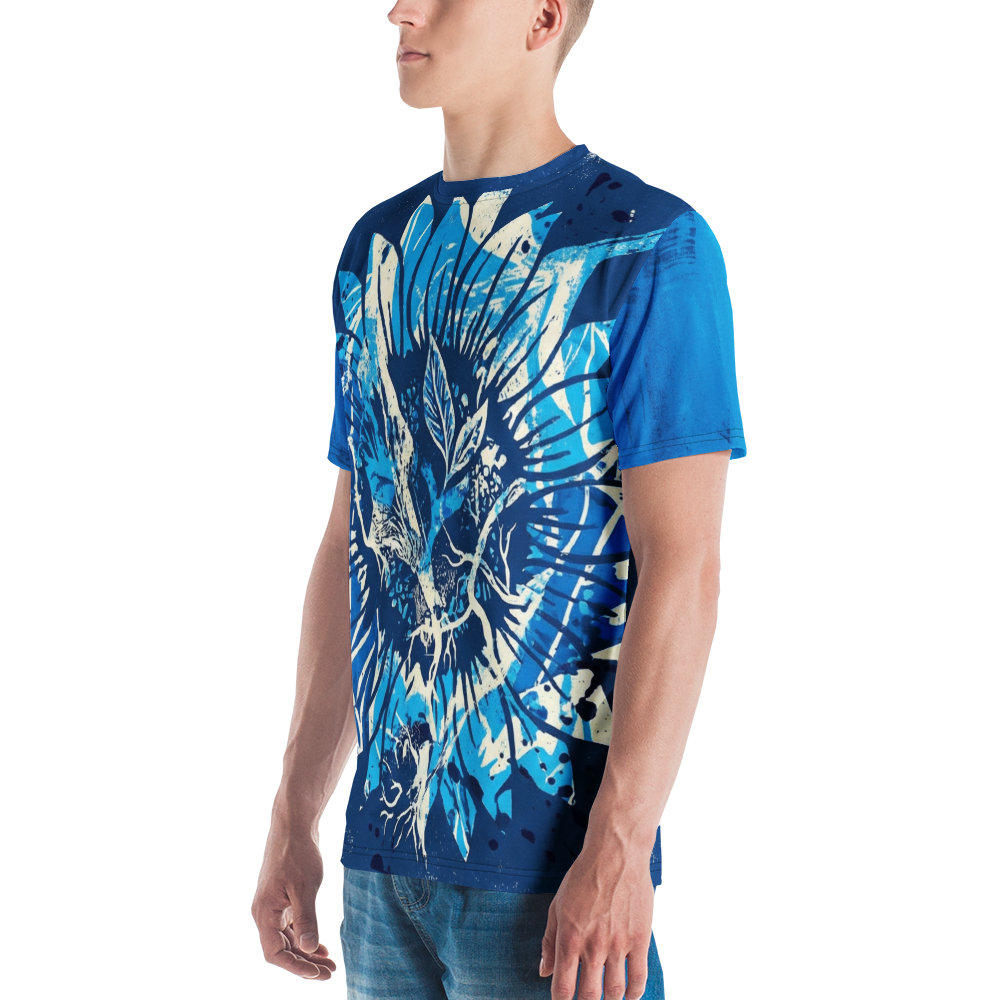 Cyanotypie Sonnenblume T-Shirt — Ansicht 4