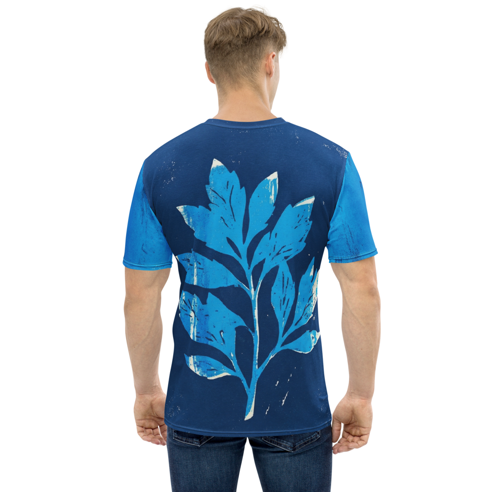 Cyanotypie Sonnenblume T-Shirt — Rückseite