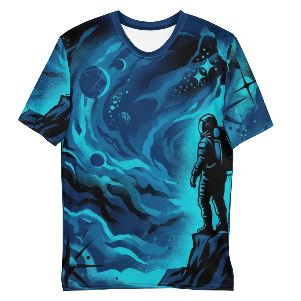 Astronaut im Nebel T-Shirt – Kosmisches Abenteuer