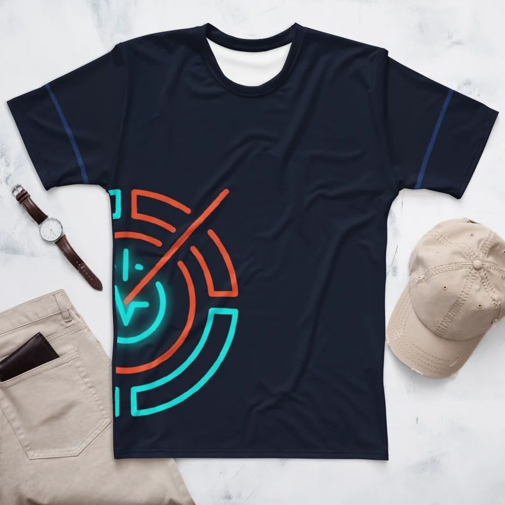 Neon Intervall-Timer T-Shirt — Cyan Orange Fitness — Ansicht 3