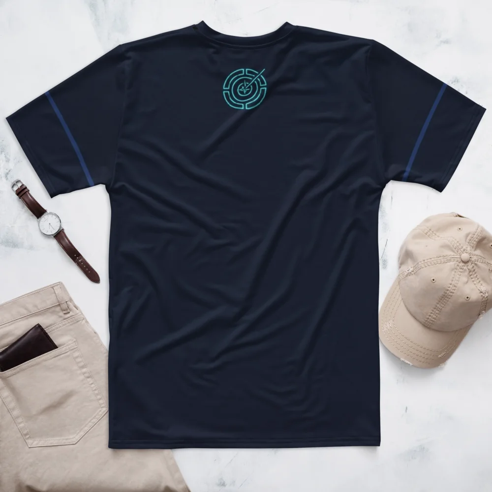 Neon Intervall-Timer T-Shirt — Cyan Orange Fitness — Rückseite