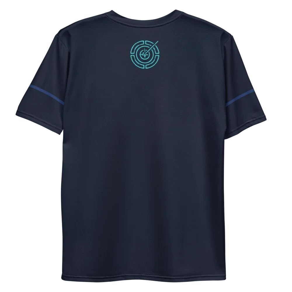 Neon Intervall-Timer T-Shirt — Cyan Orange Fitness